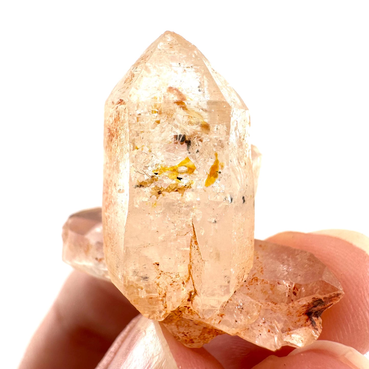 Petroleum Quartz | UV reactive firefly crystal, fluorescent mineral specimen from Madagascar