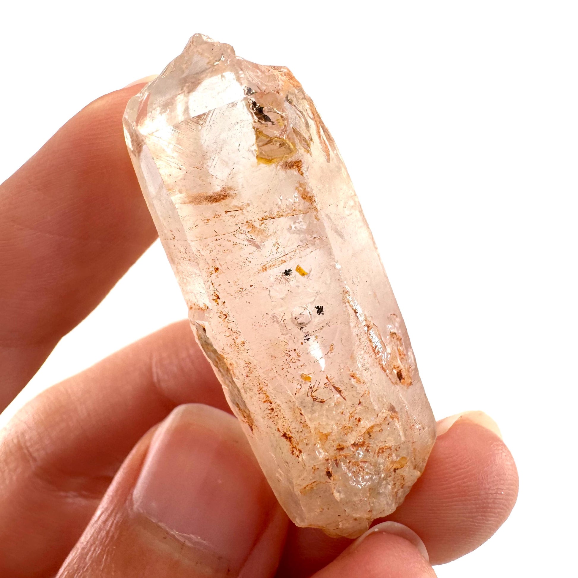 Petroleum Quartz | UV reactive firefly crystal, fluorescent mineral specimen from Madagascar