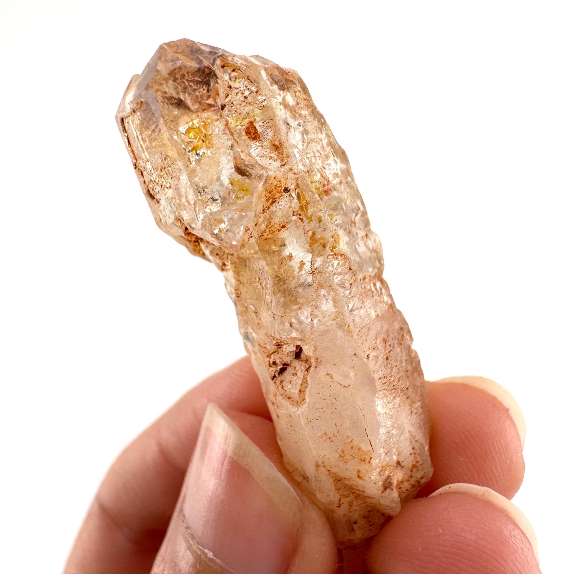 Petroleum Quartz | UV reactive firefly crystal, fluorescent mineral specimen from Madagascar