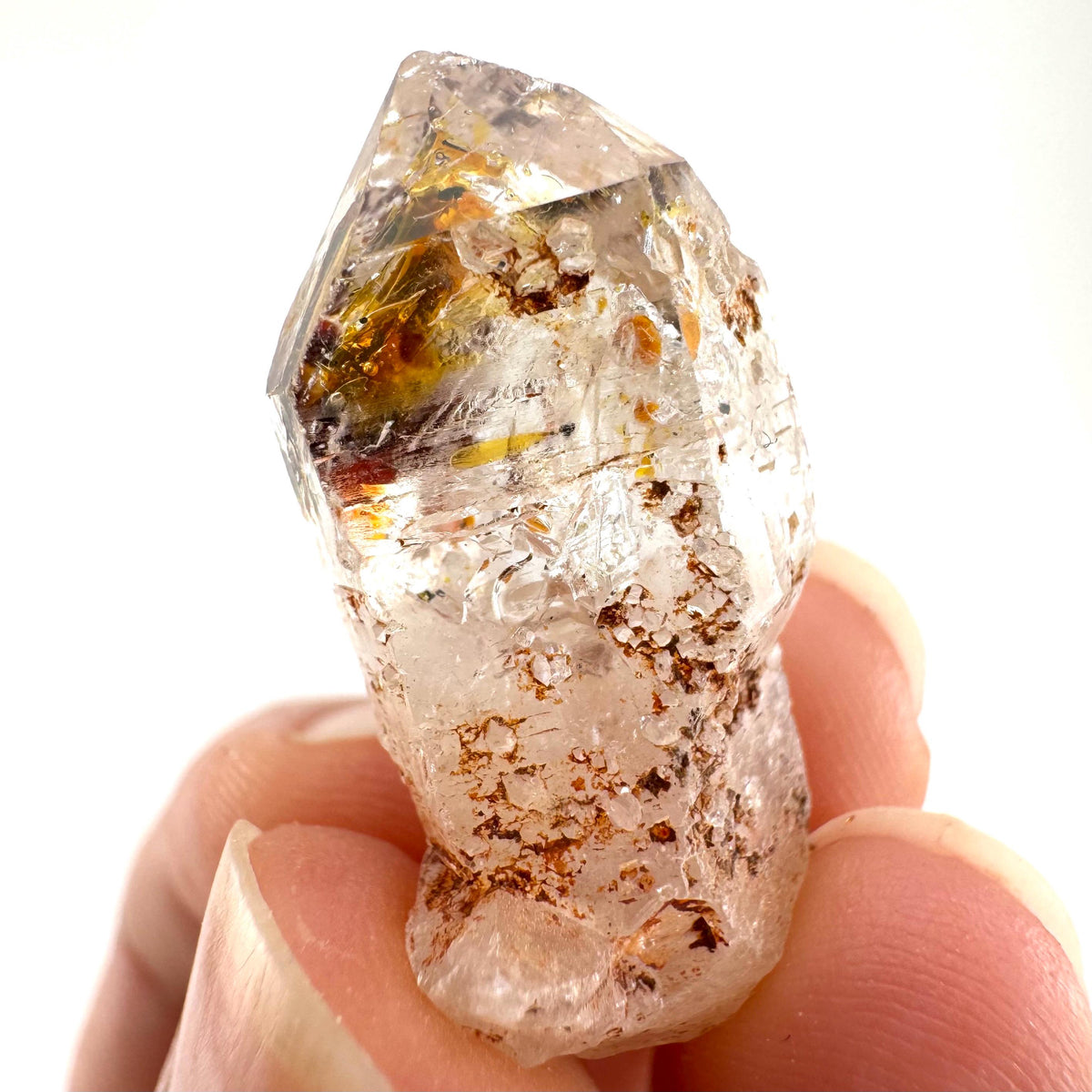 Petroleum Quartz | UV reactive firefly crystal, fluorescent mineral specimen from Madagascar