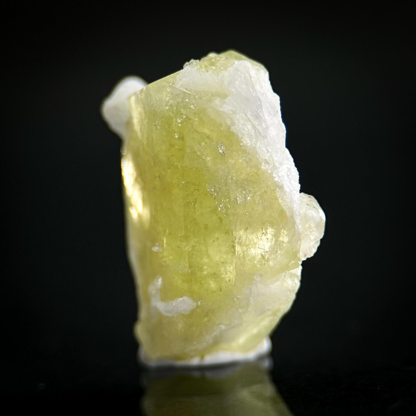 Brazilianite | yellow crystal, mineral specimen from Brazil
