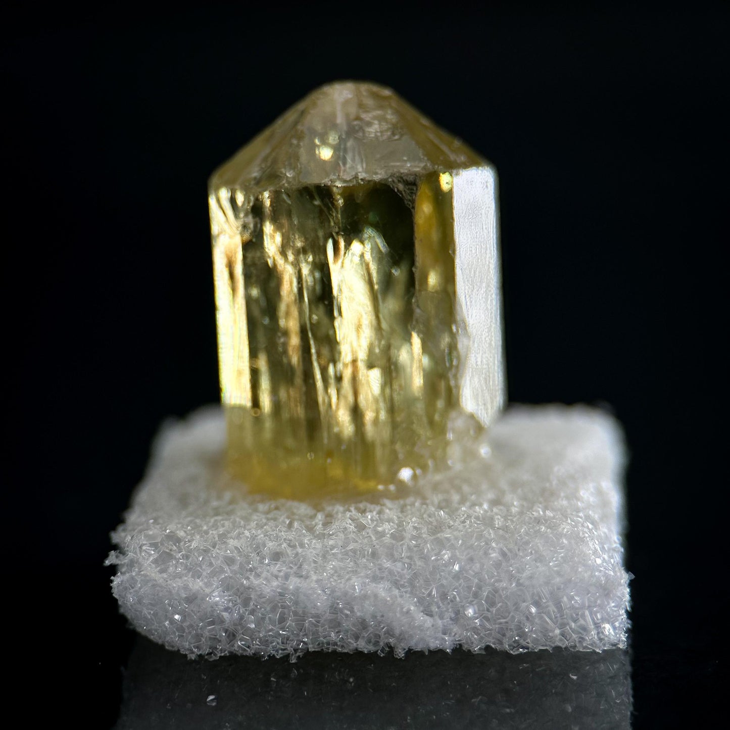 Apatite | large yellow crystal, mineral specimen from Ural Mountains