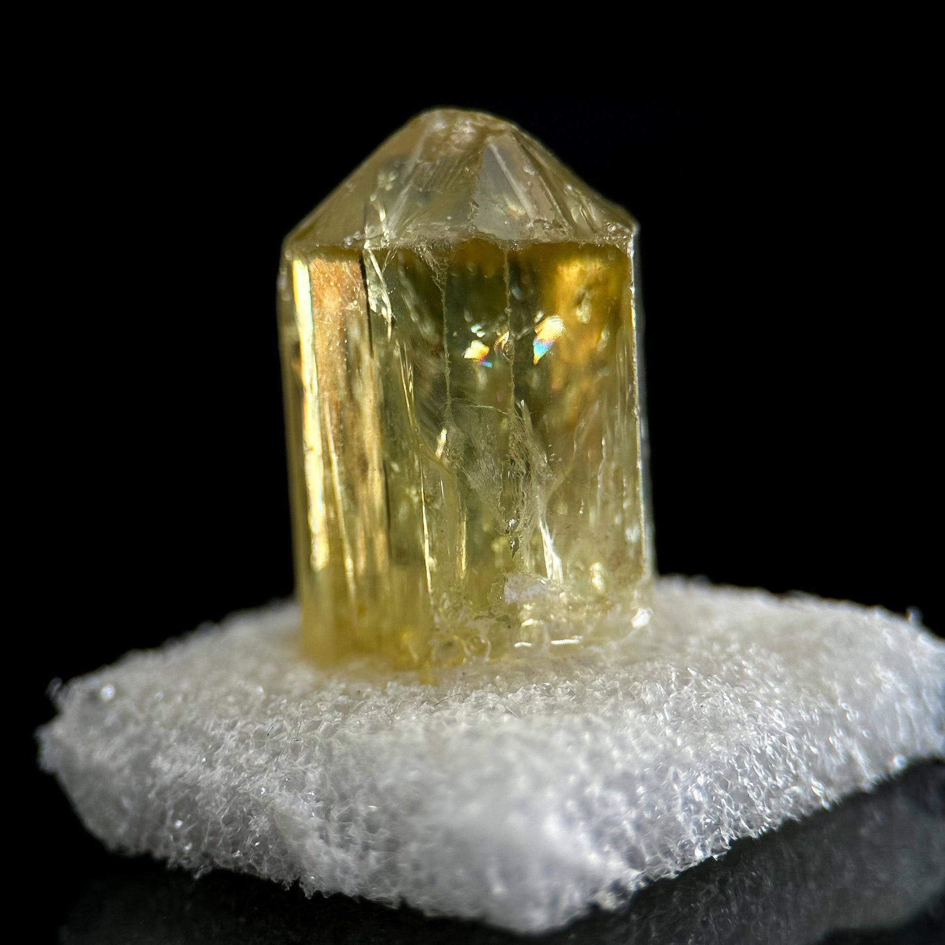 Apatite | large yellow crystal, mineral specimen from Ural Mountains