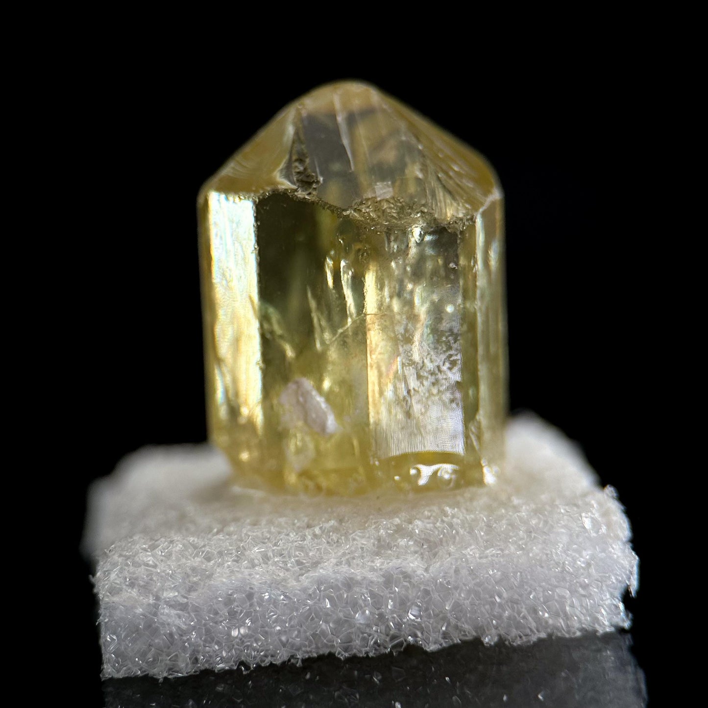 Apatite | large yellow crystal, mineral specimen from Ural Mountains