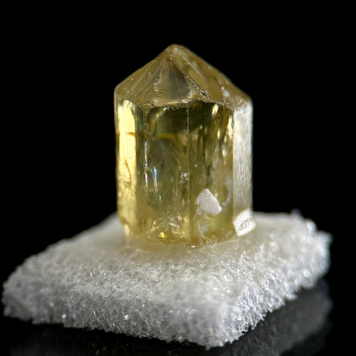 Apatite | large yellow crystal, mineral specimen from Ural Mountains