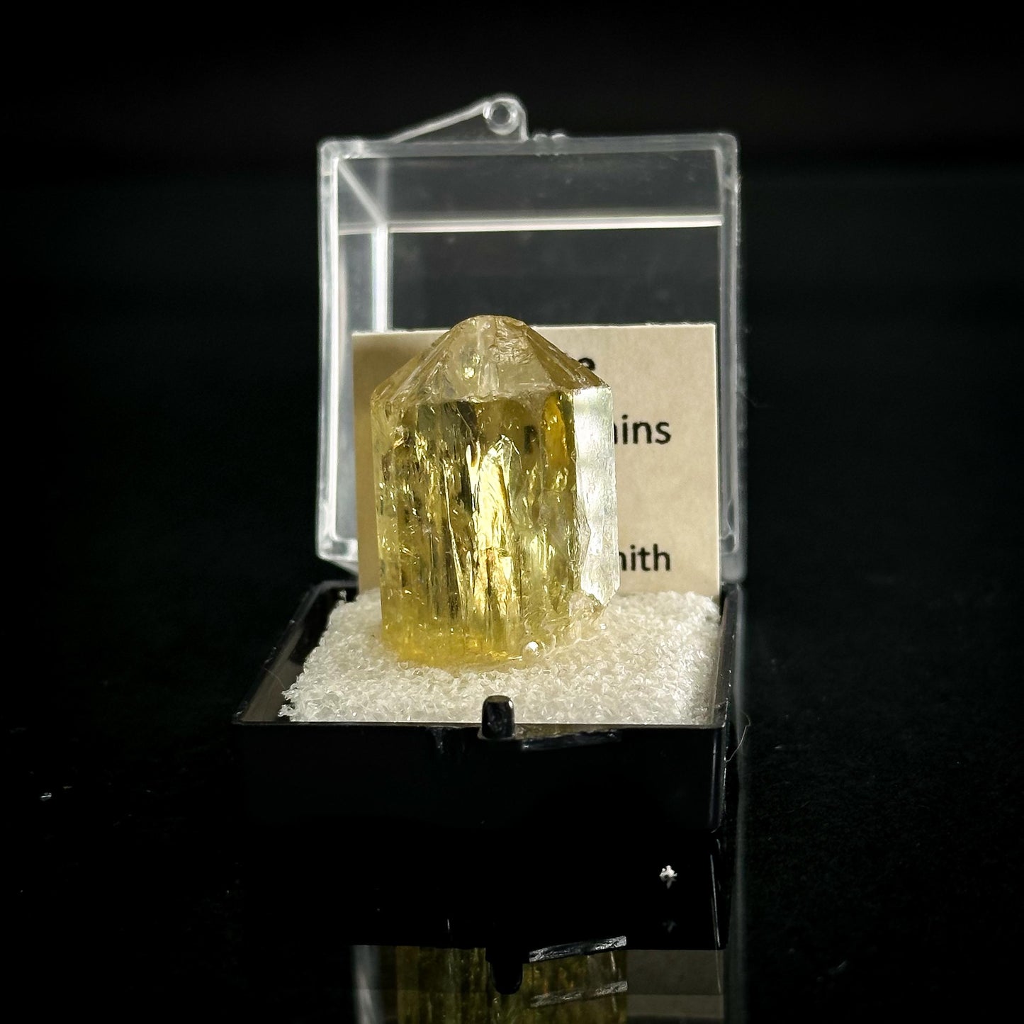 Apatite | large yellow crystal, mineral specimen from Ural Mountains