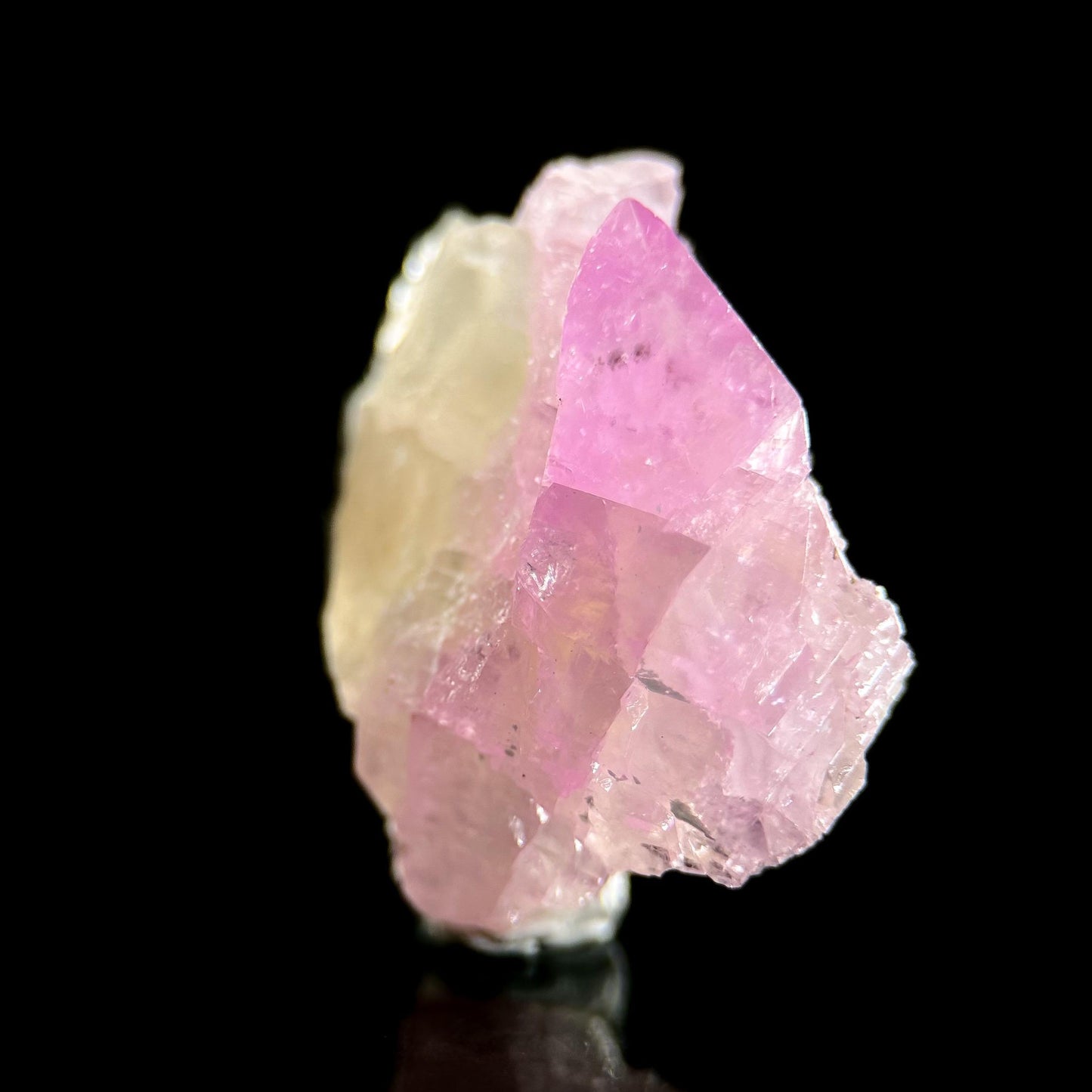 Gem Cobaltoan Calcite | translucent pink cobaltoan crystal cluster, mineral specimen