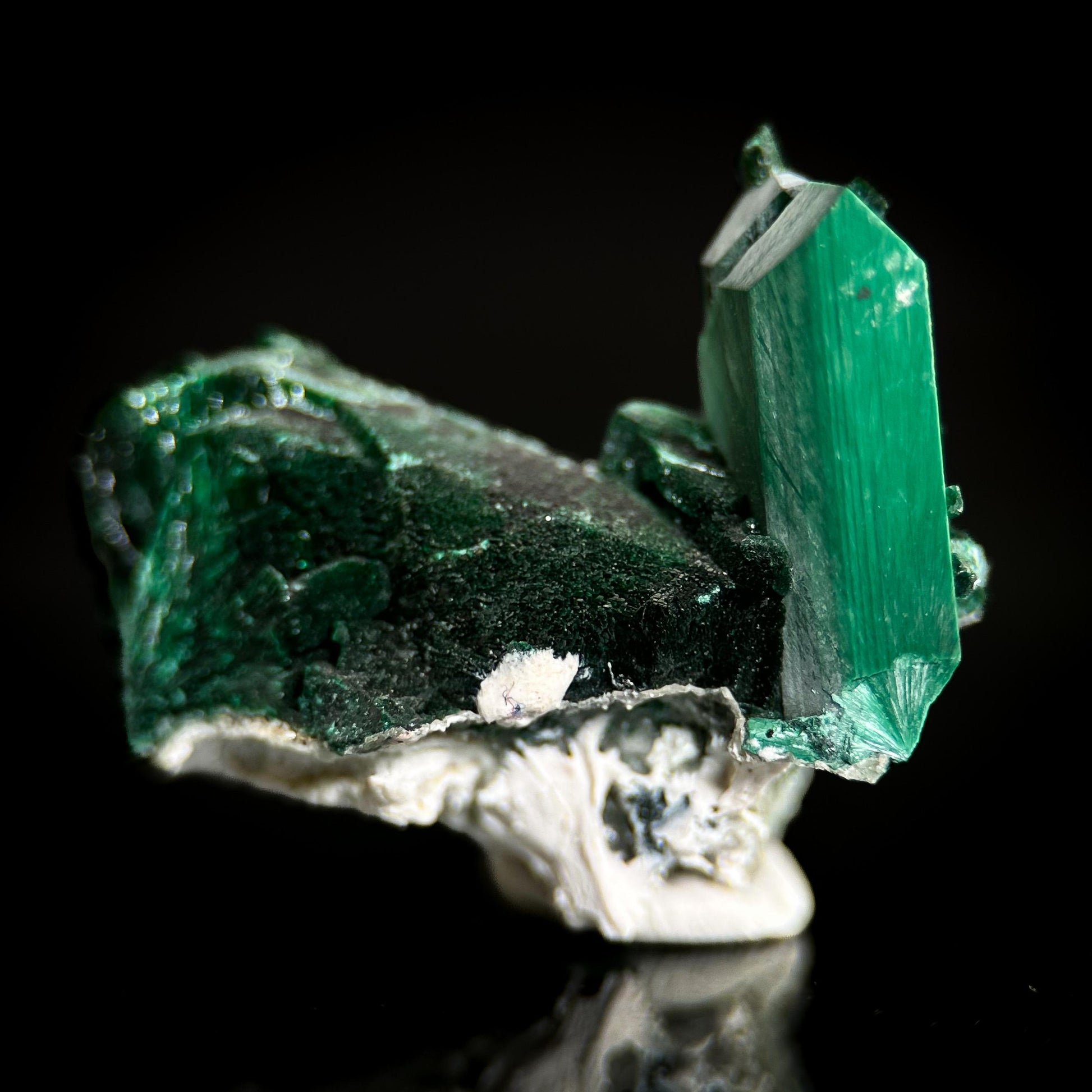 Malachite Pseudomorph after Azurite | rare green crystal, mineral specimen from Tsumeb Mine, Namibia