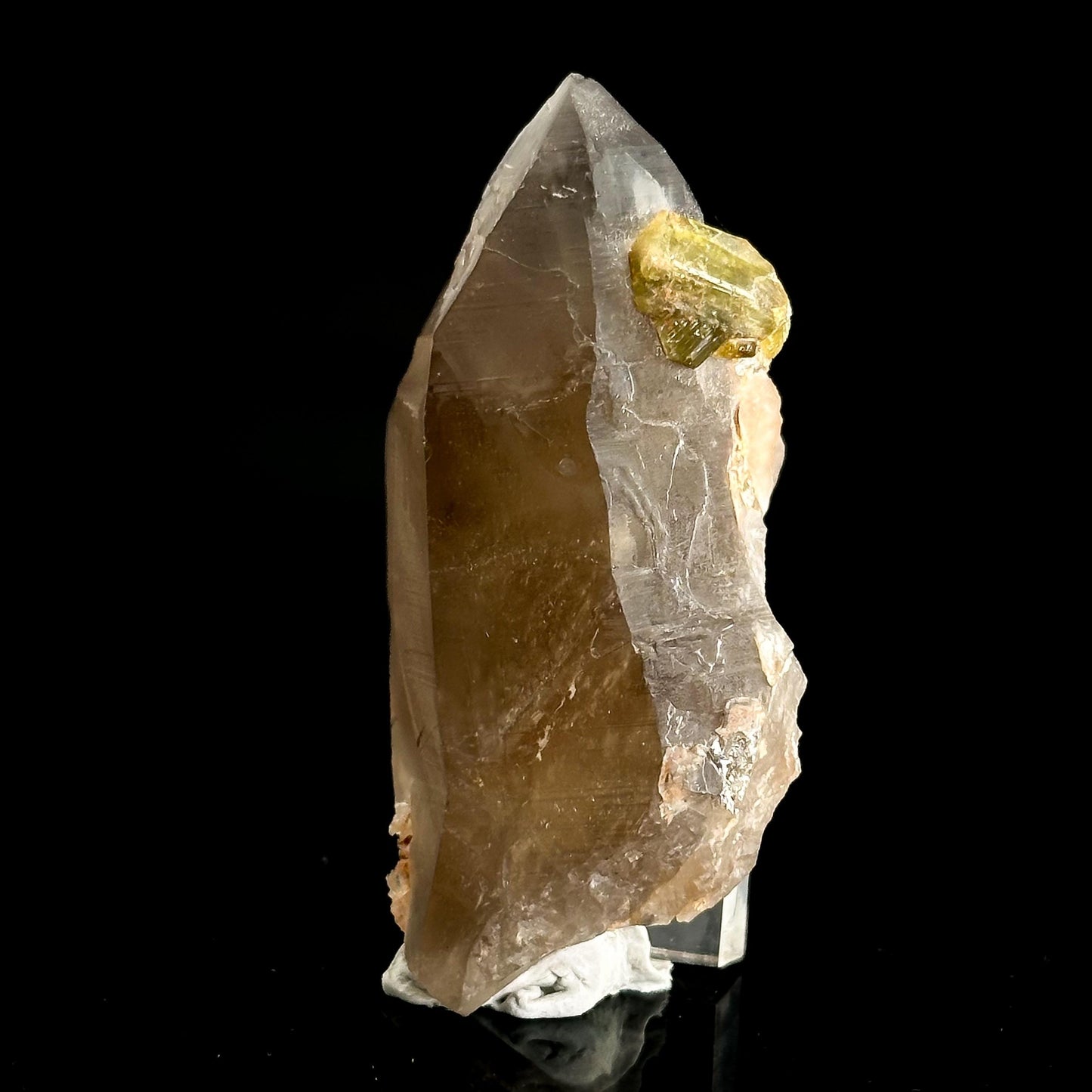 Chrysoberyl on Smoky Quartz | Yellow Crystal, Rare Mineral Specimen from Madagascar