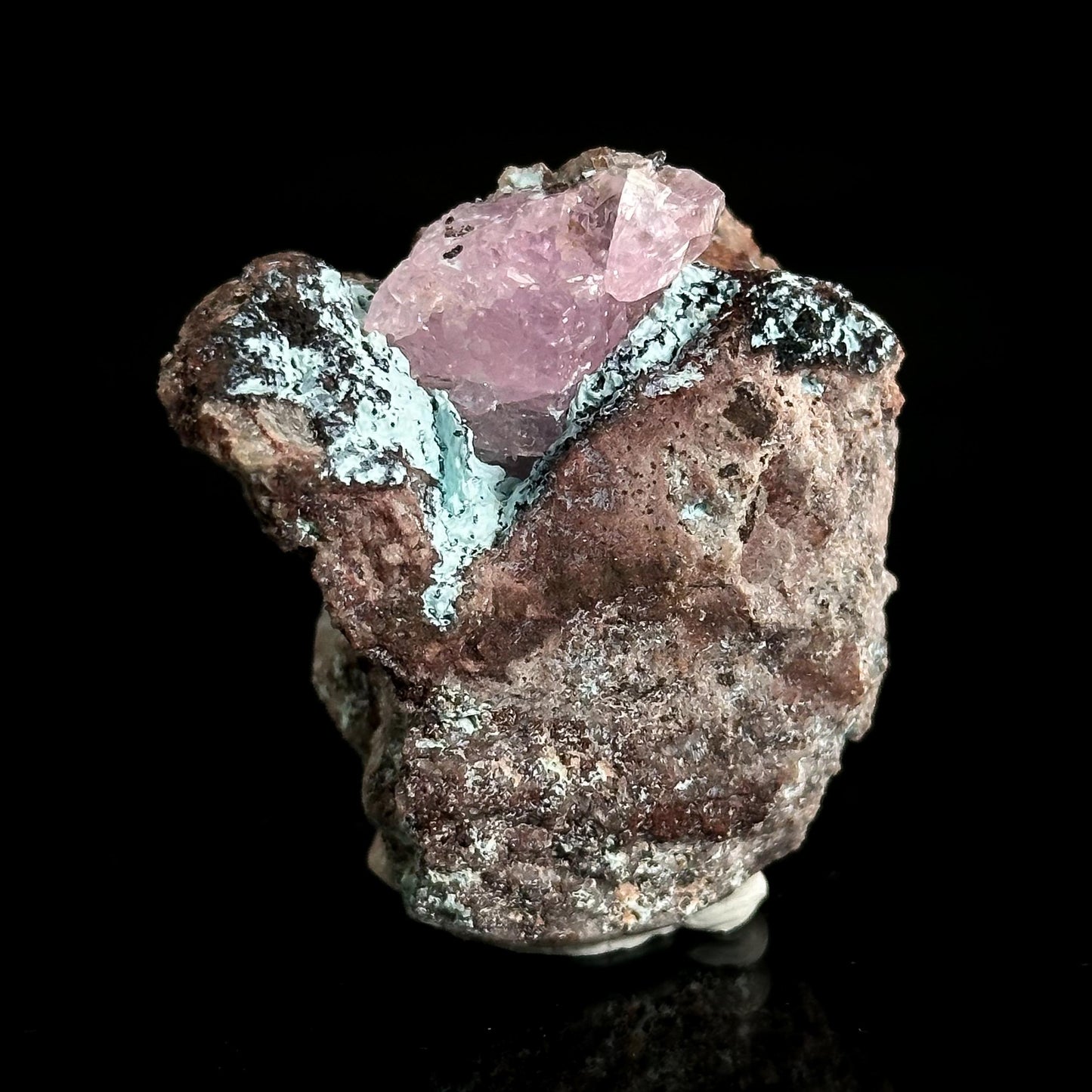Gem Cobaltoan Calcite with Bisbeeite | translucent pink crystal cluster, mineral specimen