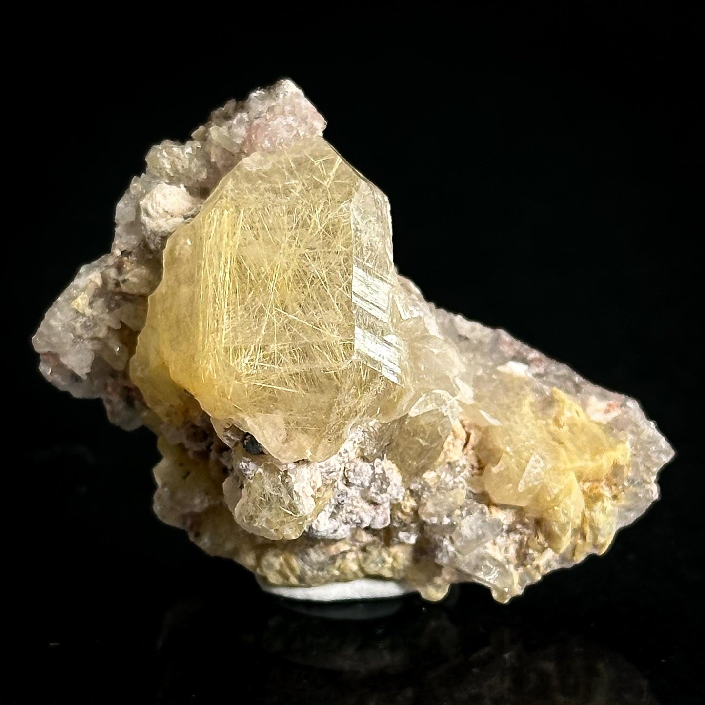 Rutile Included Quartz | Golden Rutilated Crystal Cluster, Mineral Specimen from Brazil