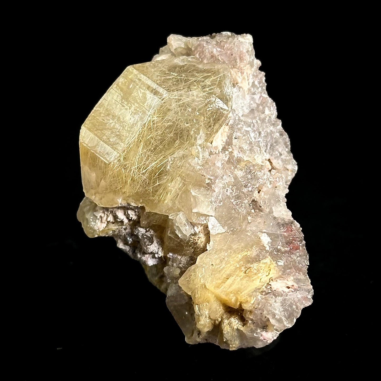 Rutile Included Quartz | Golden Rutilated Crystal Cluster, Mineral Specimen from Brazil