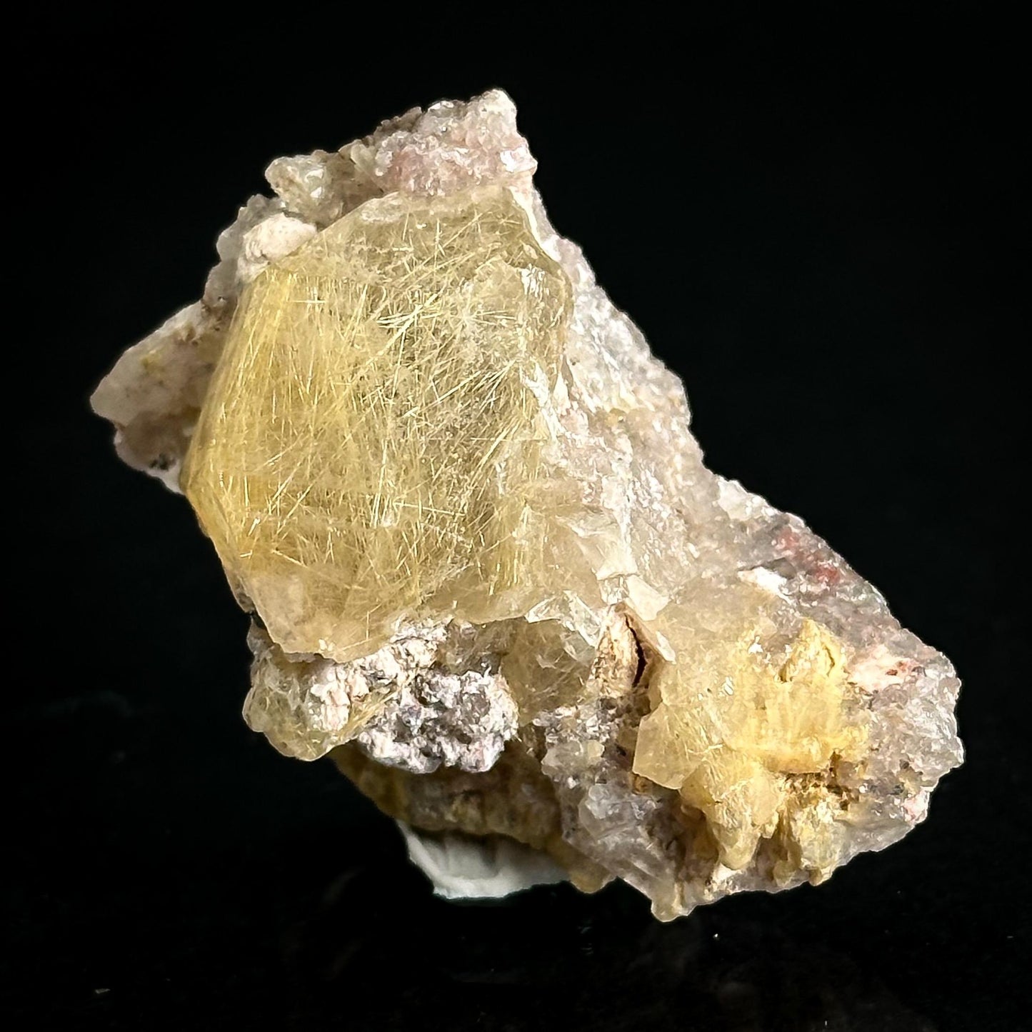 Rutile Included Quartz | Golden Rutilated Crystal Cluster, Mineral Specimen from Brazil