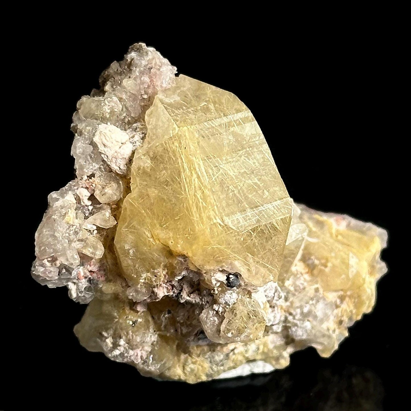 Rutile Included Quartz | Golden Rutilated Crystal Cluster, Mineral Specimen from Brazil