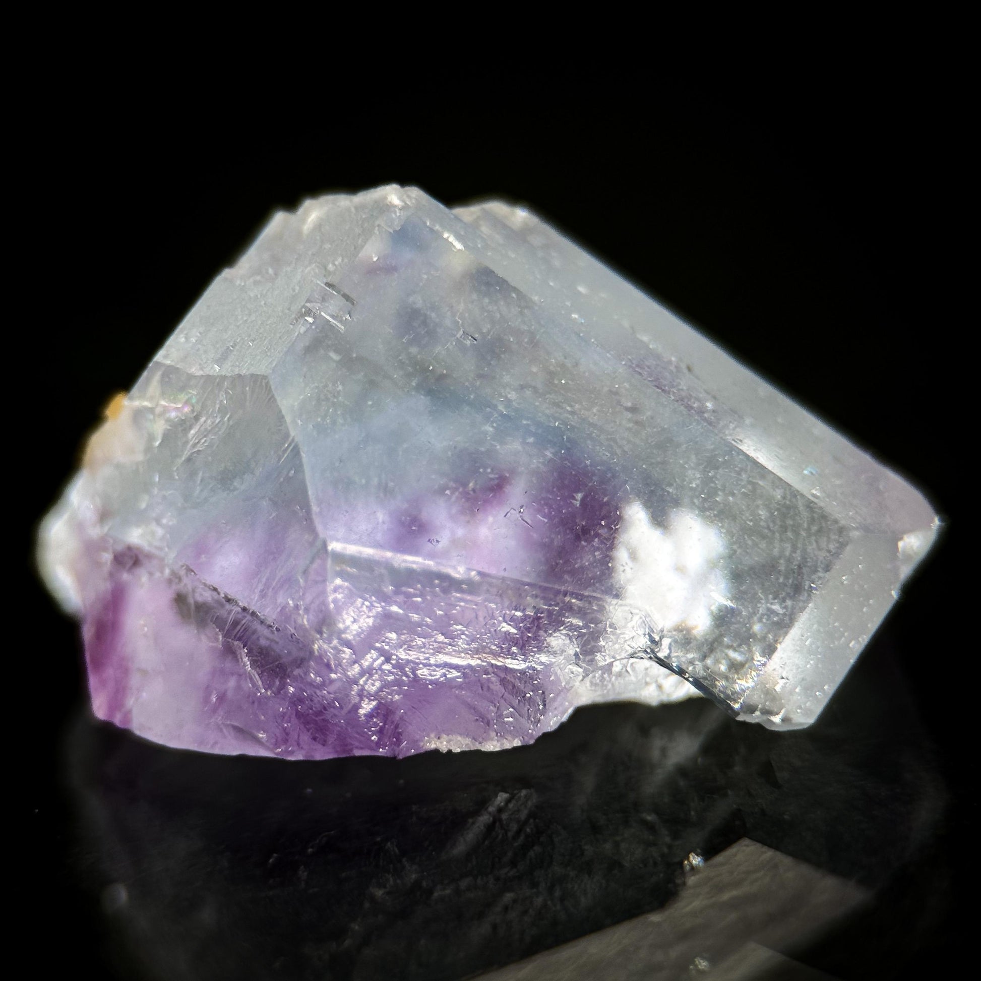 Fluorite | blue & purple crystal, mineral specimen from Berbes, Spain
