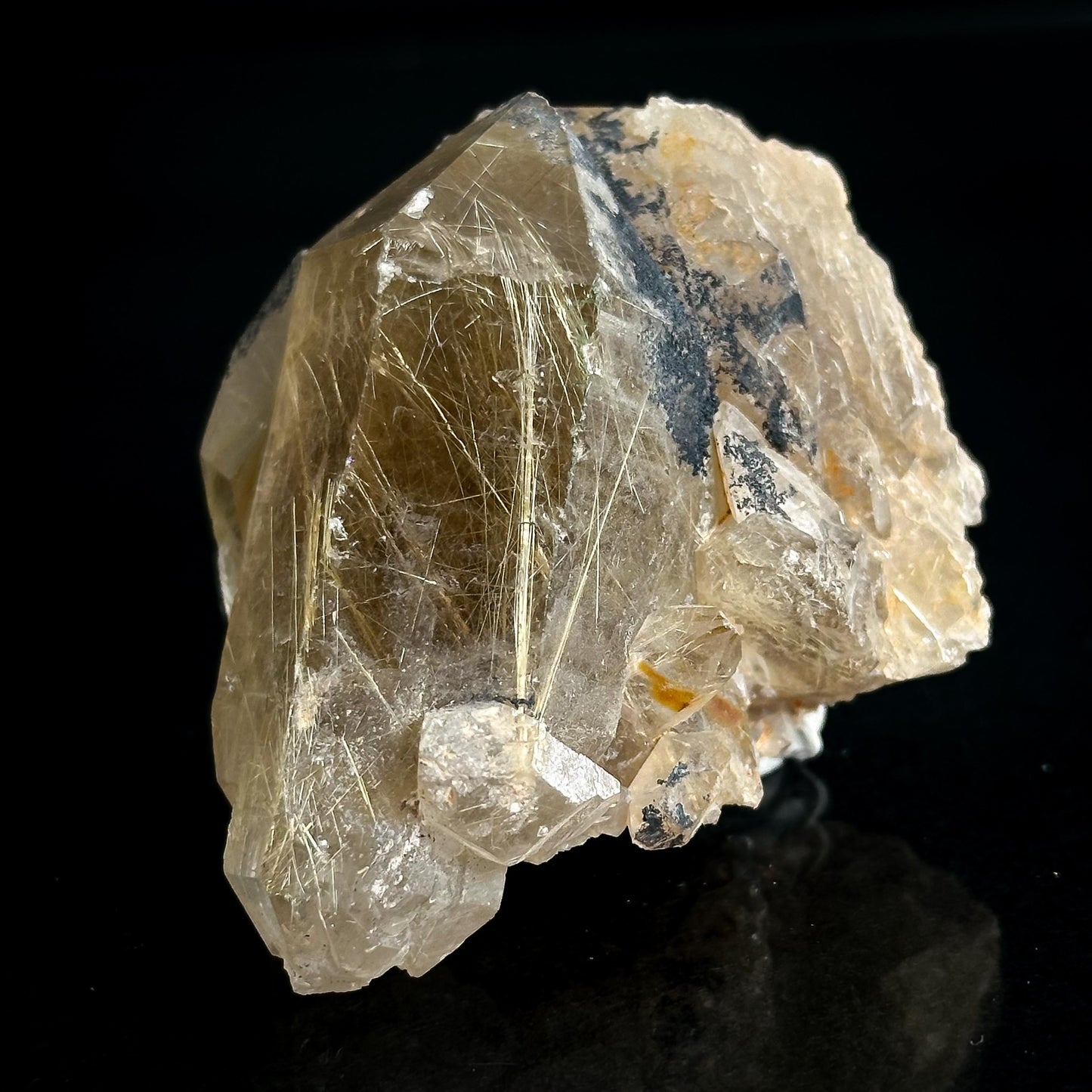 Rutile Included Quartz | Golden Rutilated Crystal Cluster, Mineral Specimen from Brazil