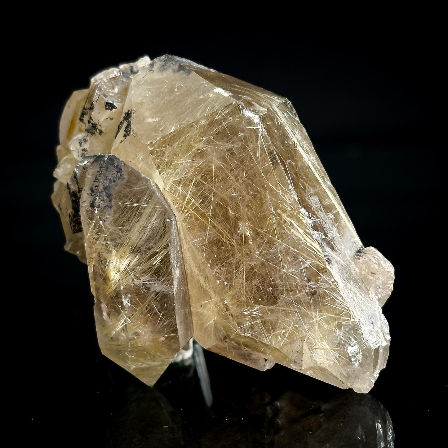 Rutile Included Quartz | Golden Rutilated Crystal Cluster, Mineral Specimen from Brazil