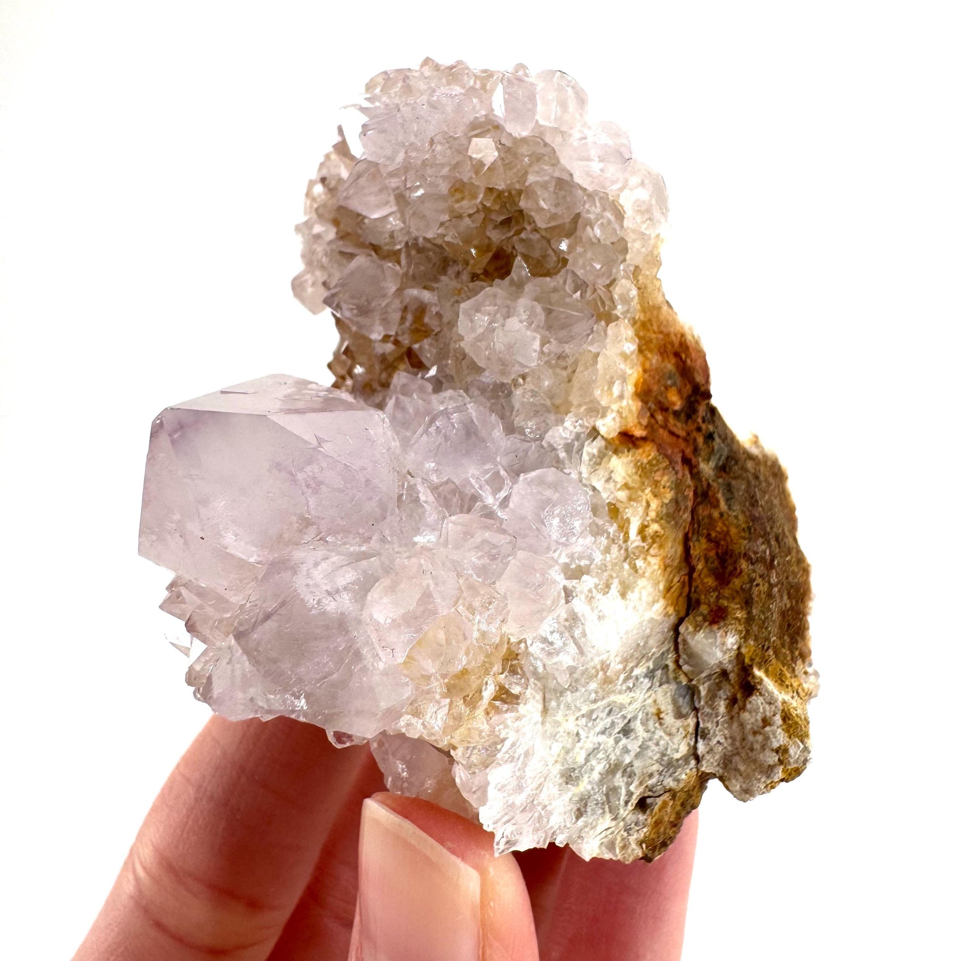 Spirit Quartz | Amethyst Crystal Cluster, Mineral Specimen from South Africa