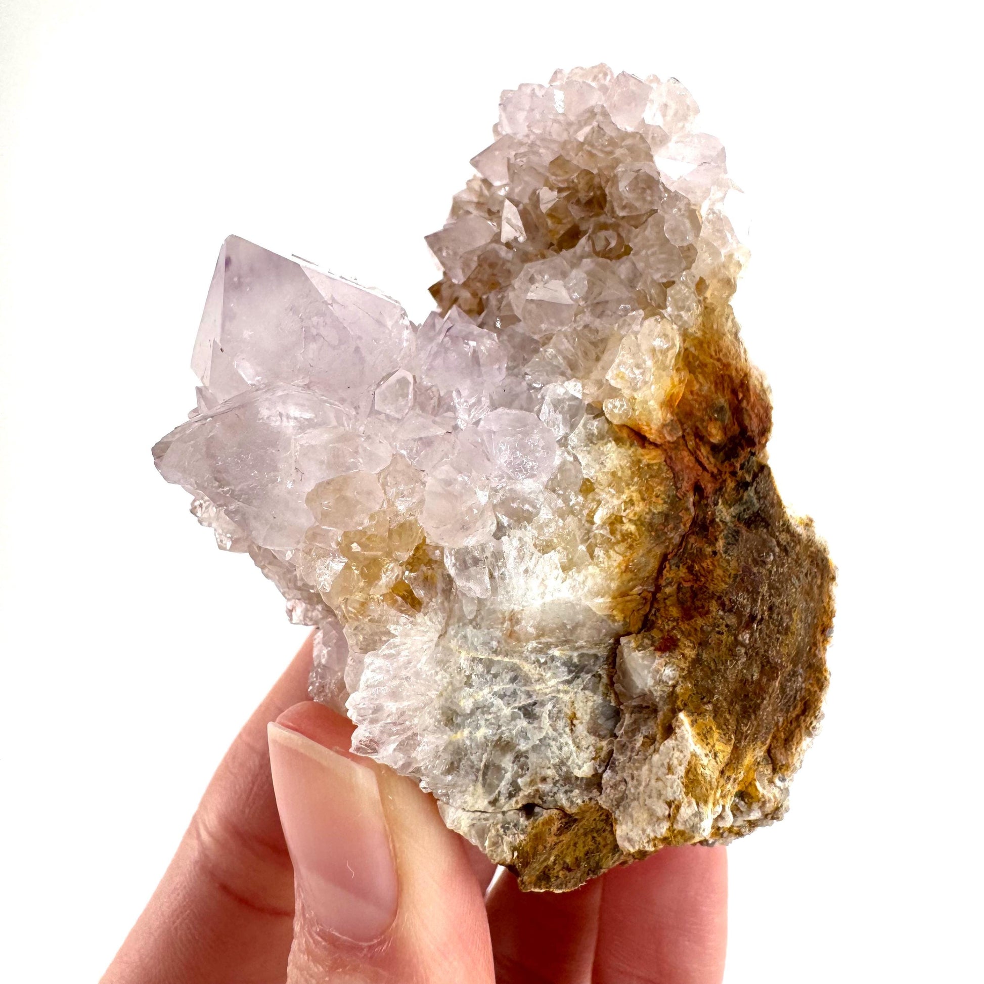 Spirit Quartz | Amethyst Crystal Cluster, Mineral Specimen from South Africa