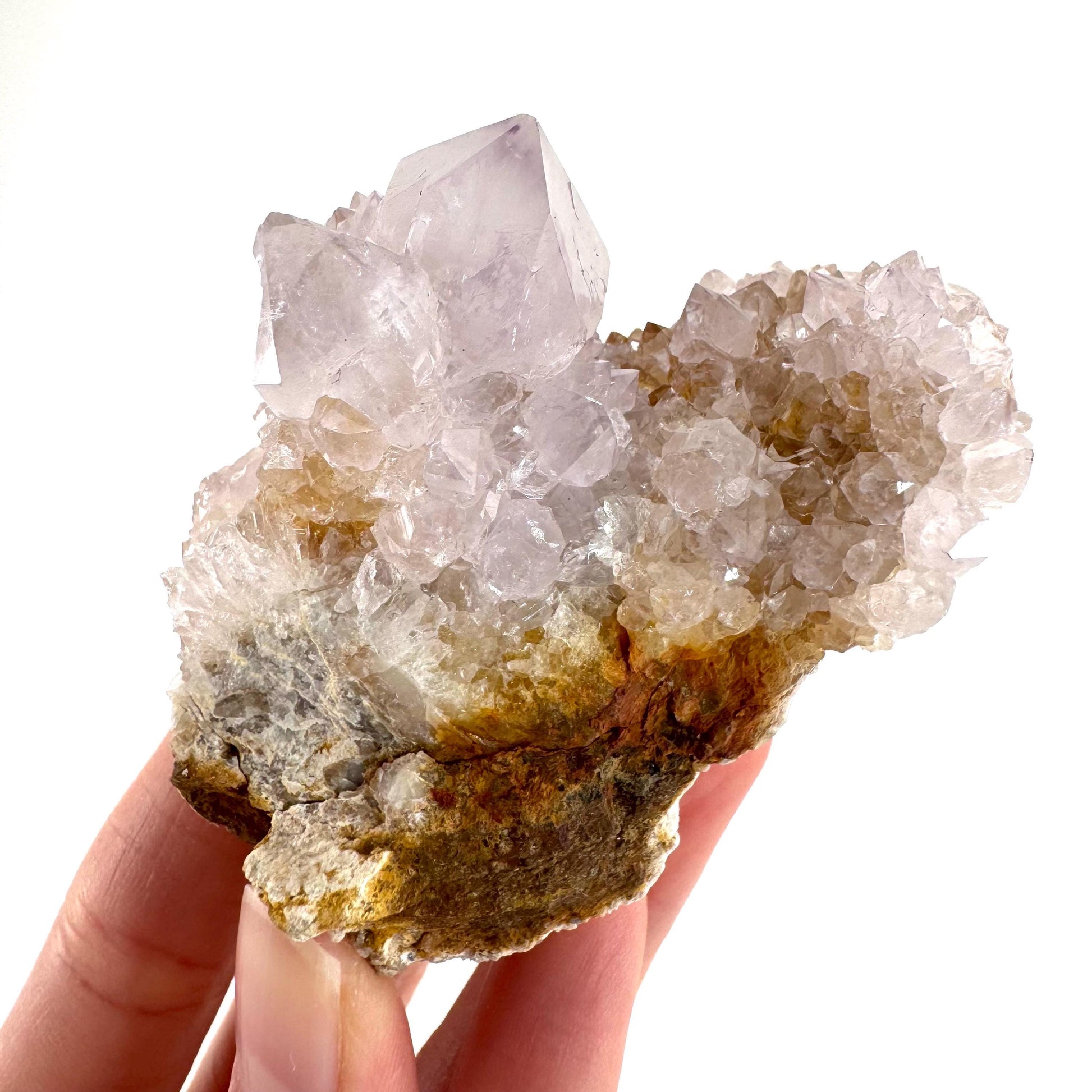 Spirit Quartz | Amethyst Crystal Cluster, Mineral Specimen from South Africa