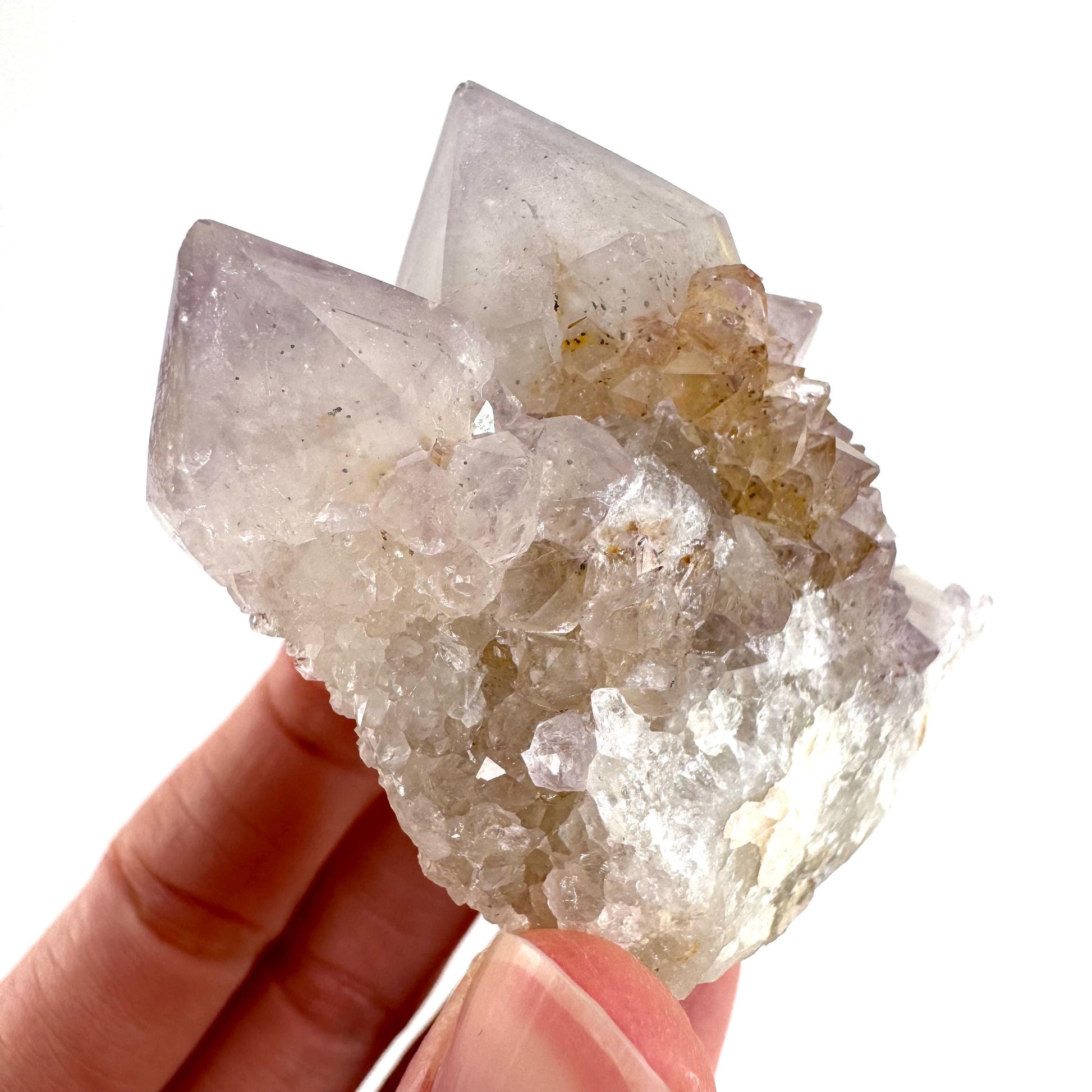 Spirit Quartz | Amethyst Crystal Cluster, Mineral Specimen from South Africa