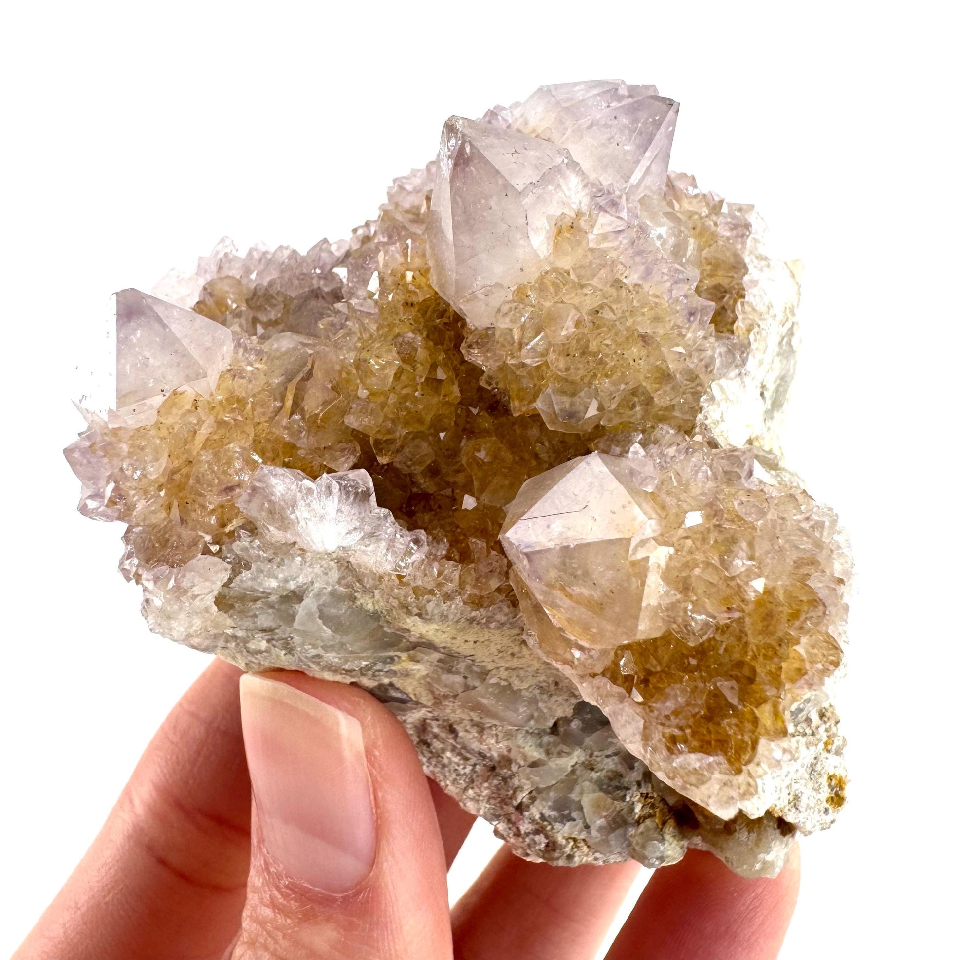 Spirit Quartz | Amethyst Crystal Cluster, Mineral Specimen from South Africa