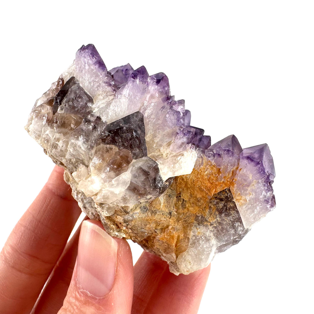 Spirit Quartz | Amethyst Crystal Cluster, Mineral Specimen from South Africa