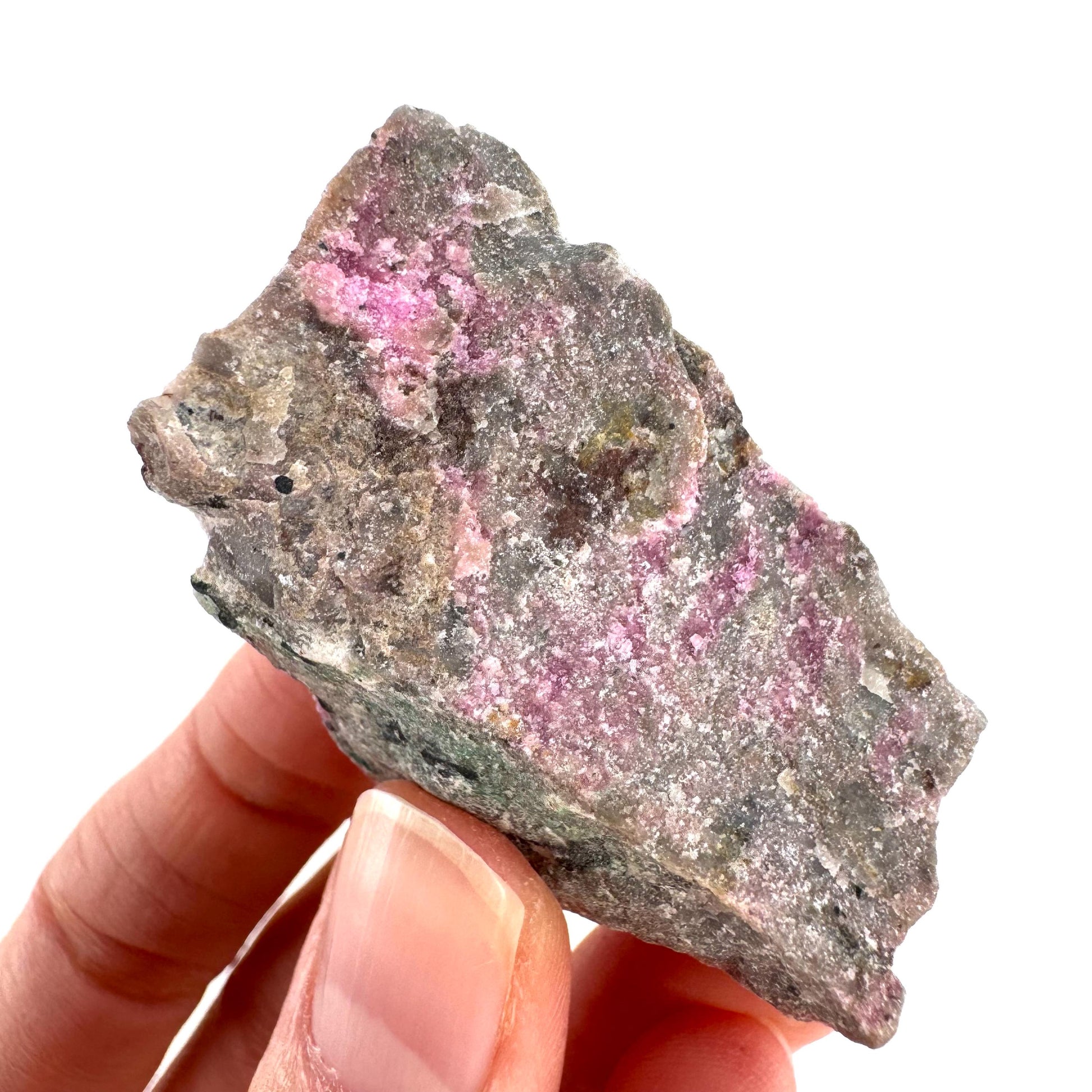 Cobaltoan Calcite | natural pink crystal cluster, mineral specimen