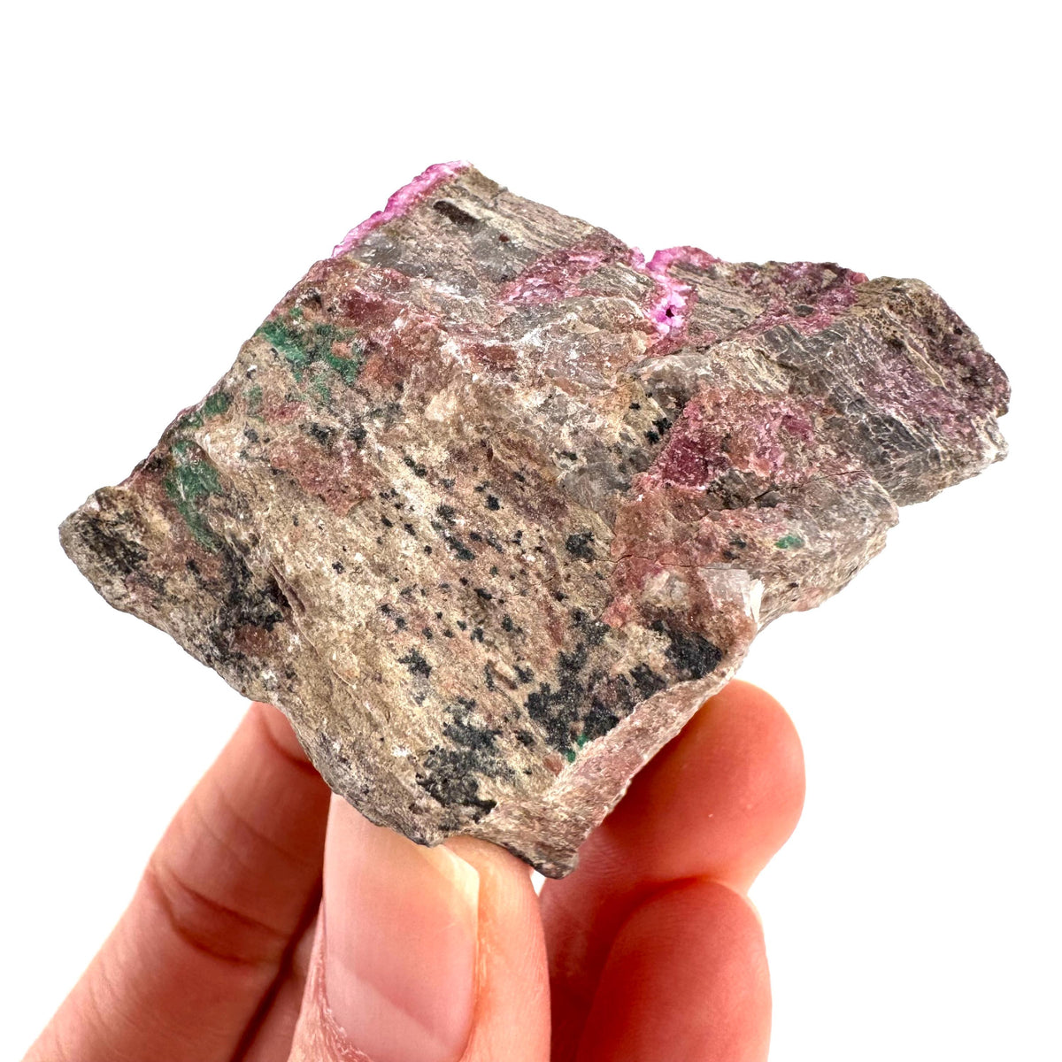 Cobaltoan Calcite | natural pink crystal cluster, mineral specimen