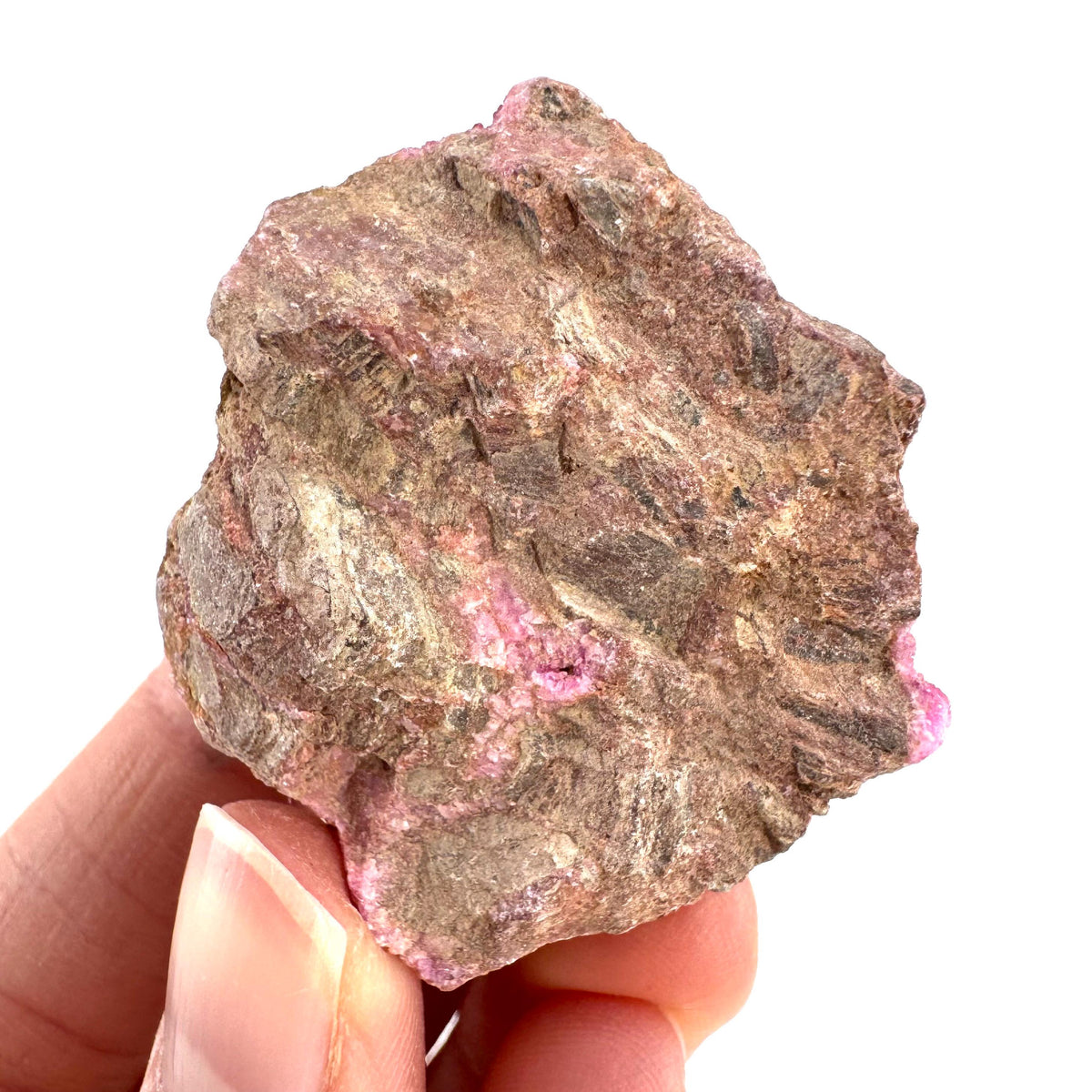 Cobaltoan Calcite | natural pink crystal cluster, mineral specimen