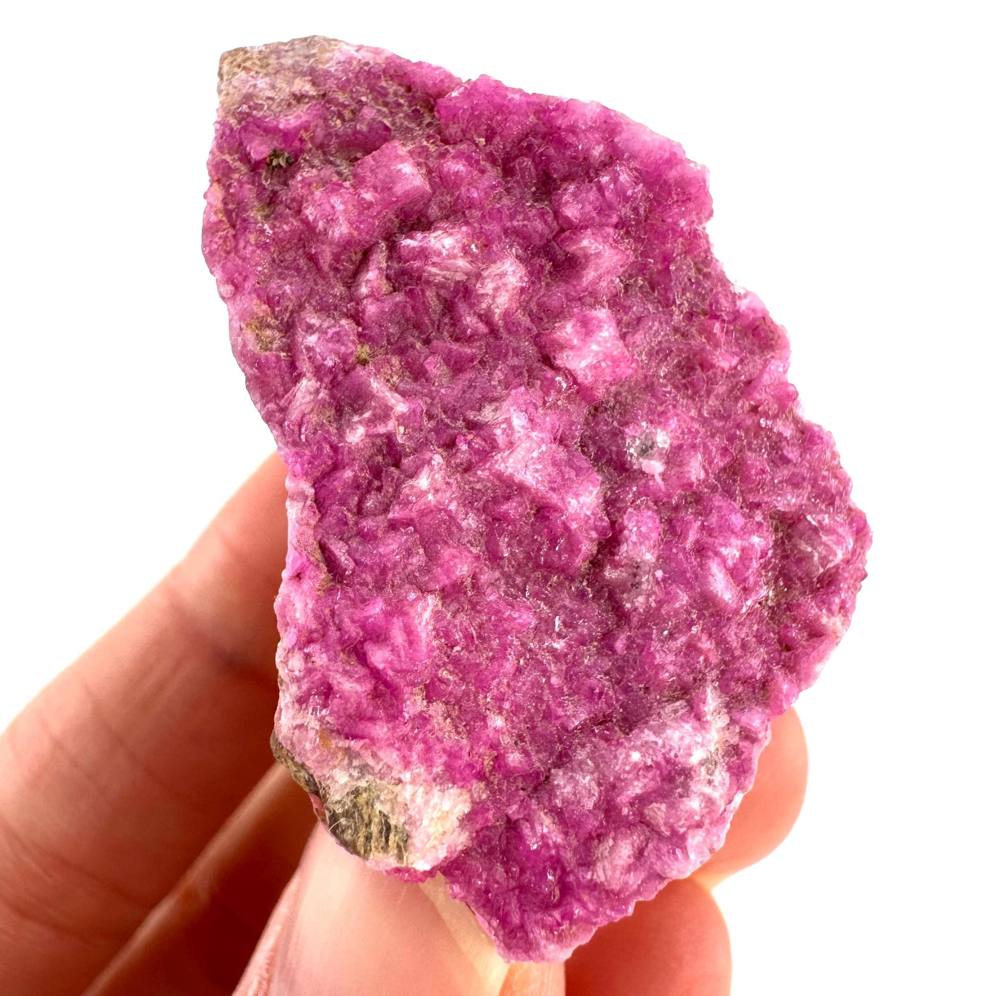 Cobaltoan Calcite | natural pink crystal cluster, mineral specimen