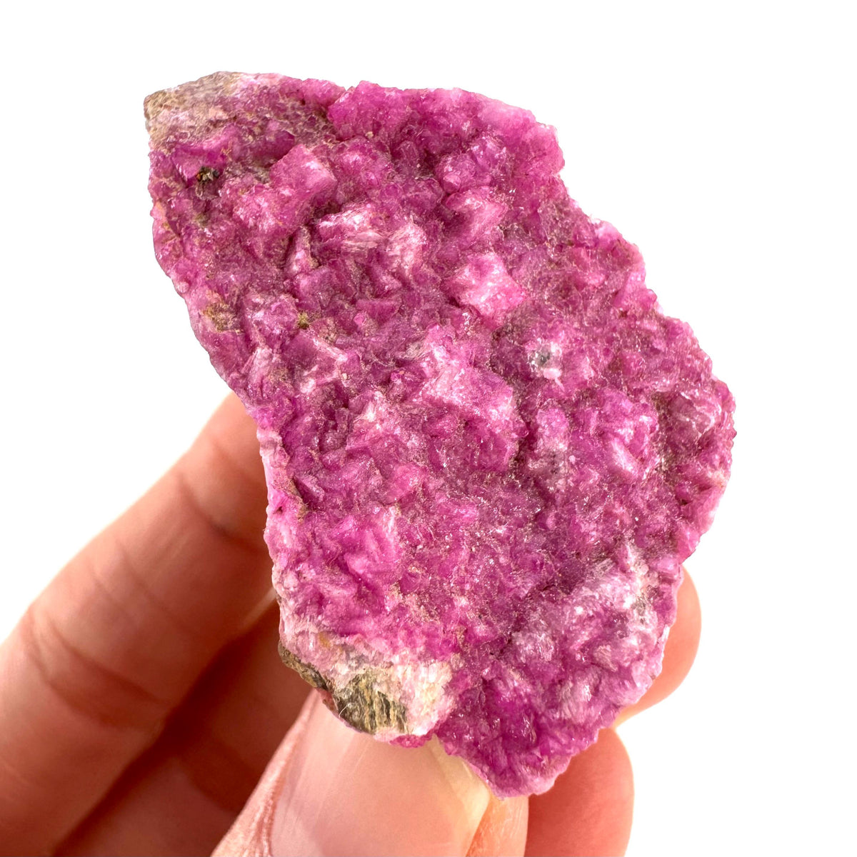 Cobaltoan Calcite | natural pink crystal cluster, mineral specimen