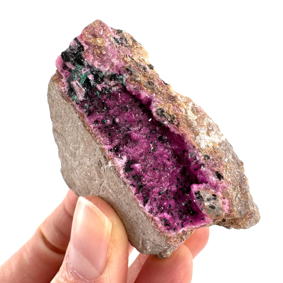 Cobaltoan Calcite | natural pink crystal cluster, mineral specimen