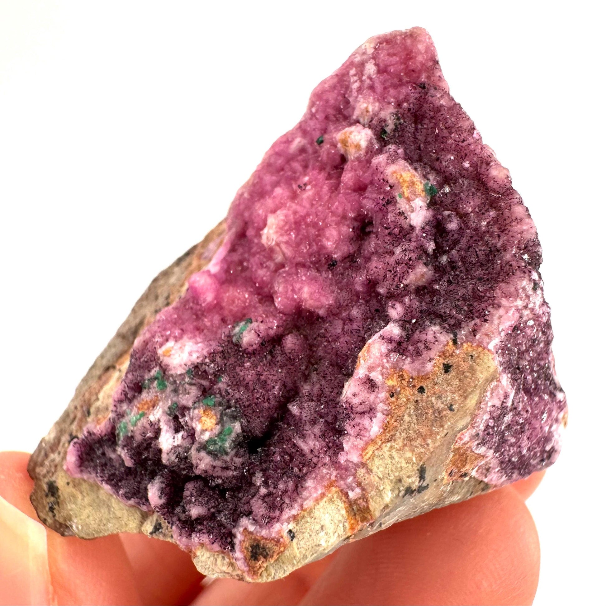 Cobaltoan Calcite | natural pink crystal cluster, mineral specimen