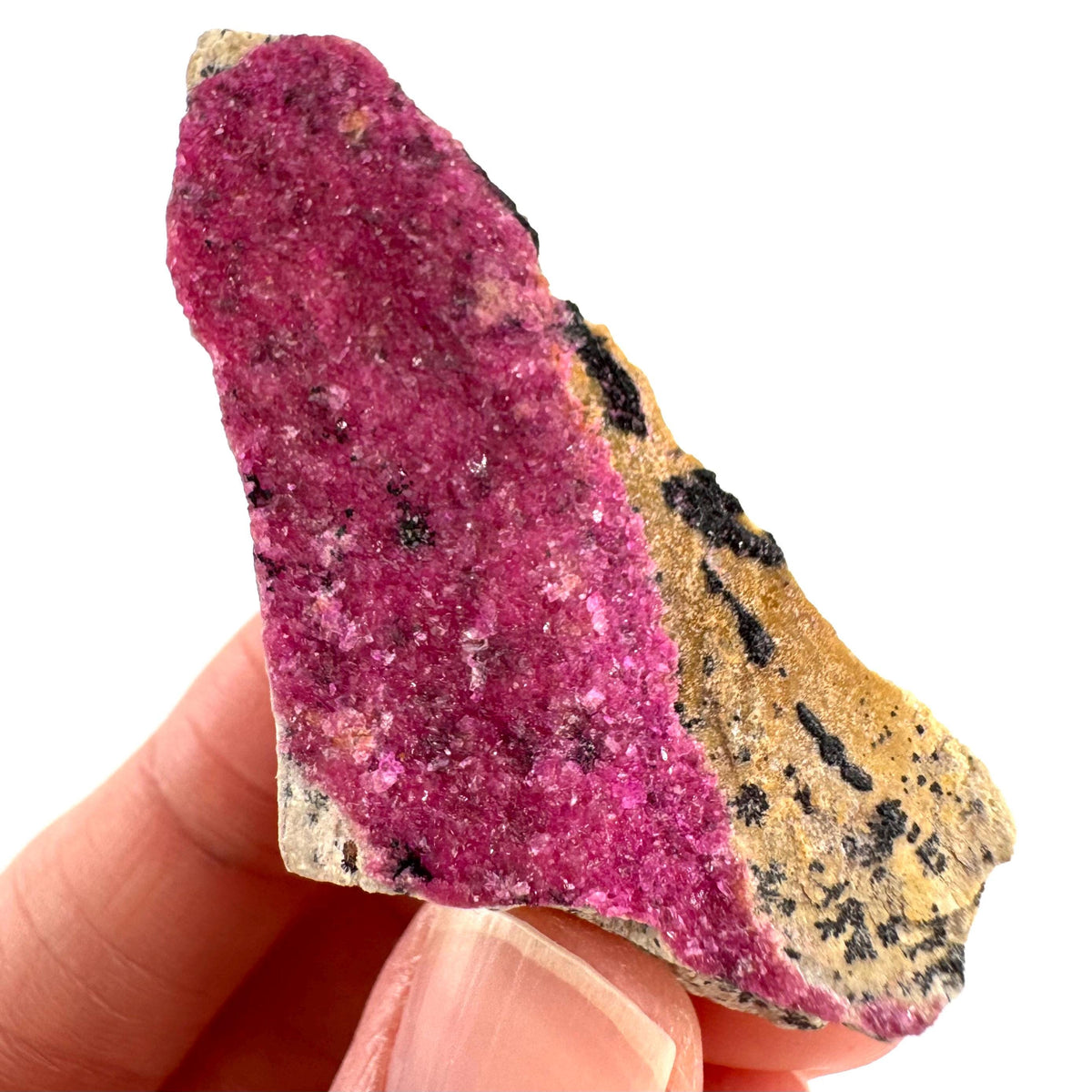 Cobaltoan Calcite | natural pink crystal cluster, mineral specimen