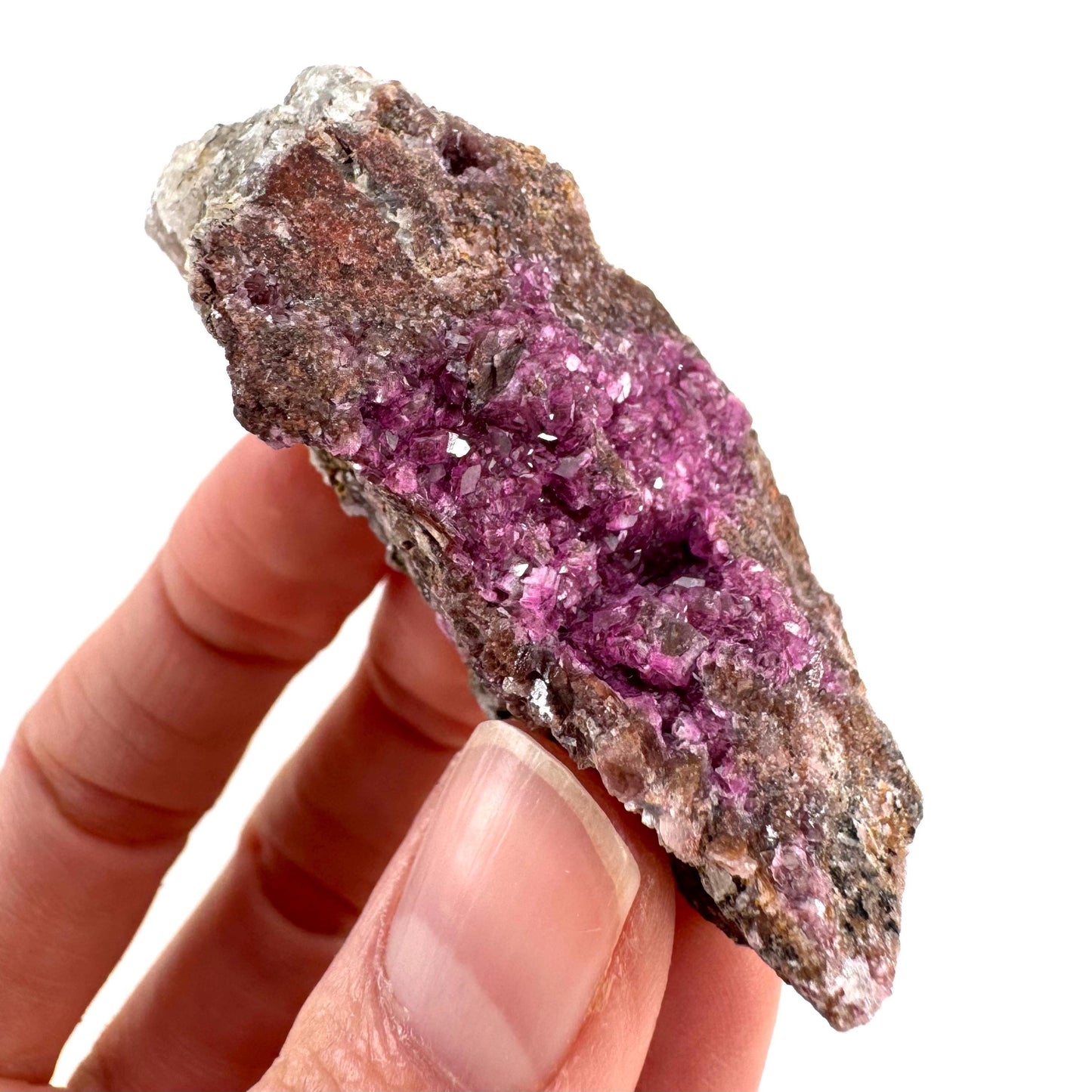 Cobaltoan Calcite | natural pink crystal cluster, mineral specimen