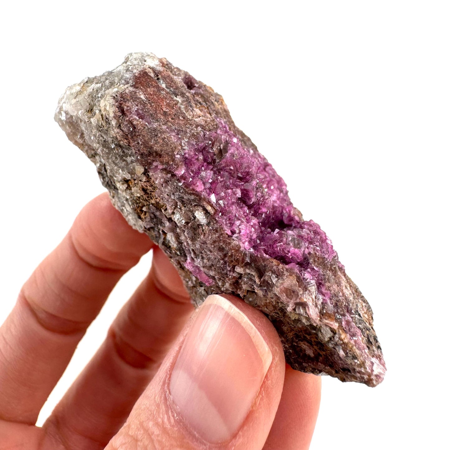 Cobaltoan Calcite | natural pink crystal cluster, mineral specimen