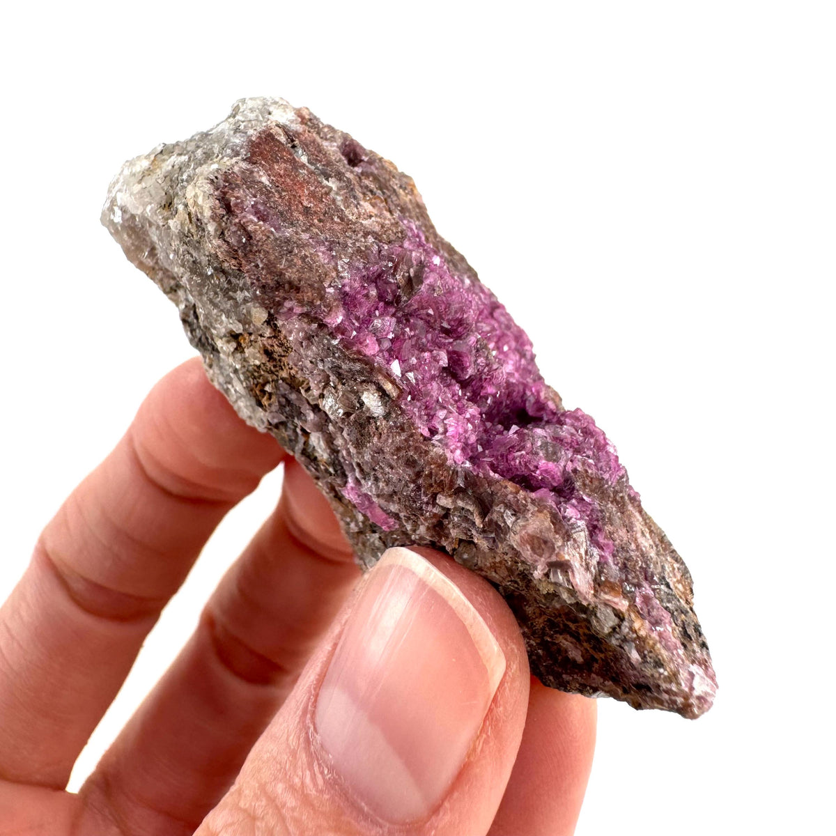 Cobaltoan Calcite | natural pink crystal cluster, mineral specimen