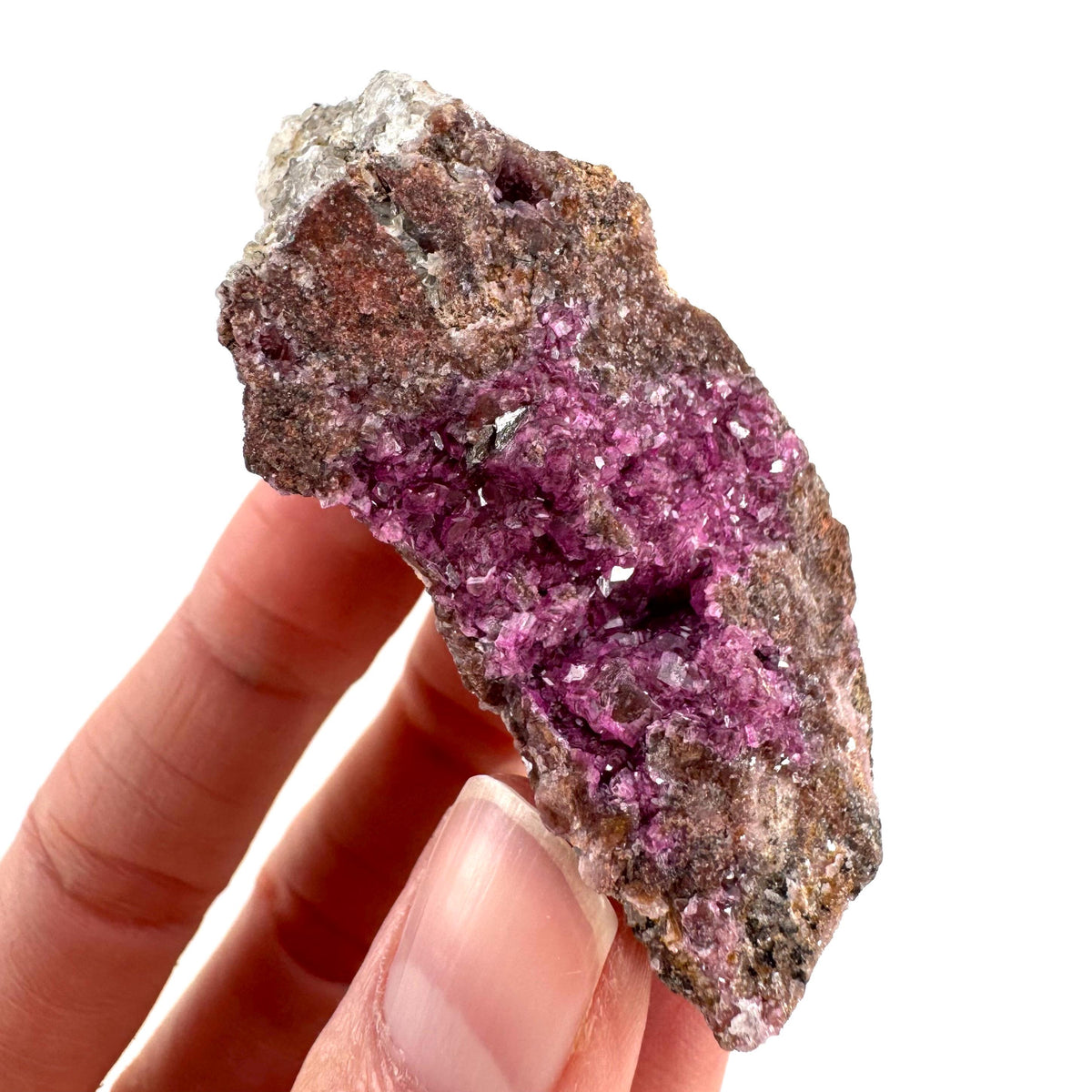 Cobaltoan Calcite | natural pink crystal cluster, mineral specimen