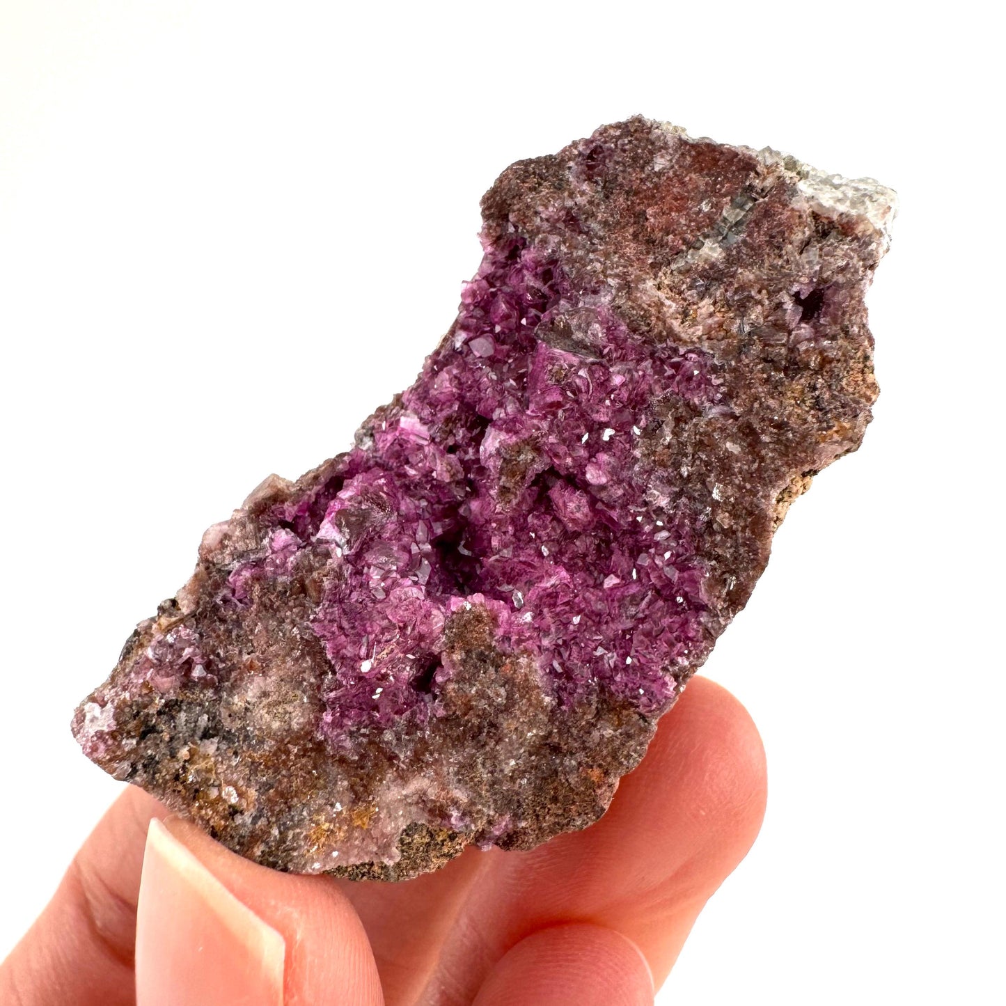 Cobaltoan Calcite | natural pink crystal cluster, mineral specimen