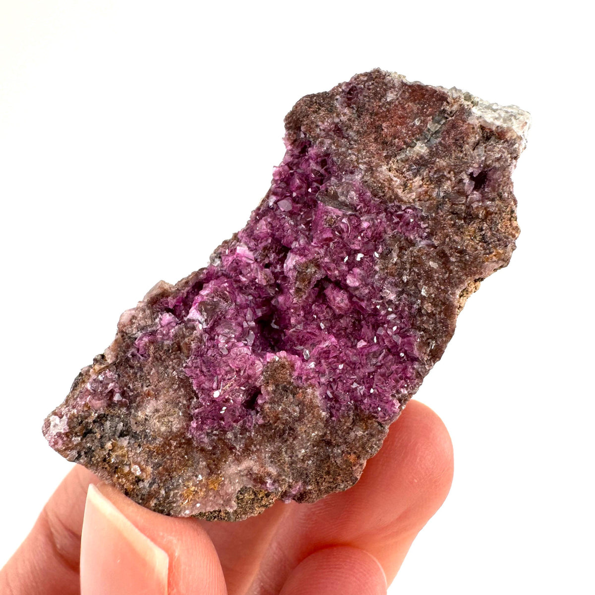 Cobaltoan Calcite | natural pink crystal cluster, mineral specimen