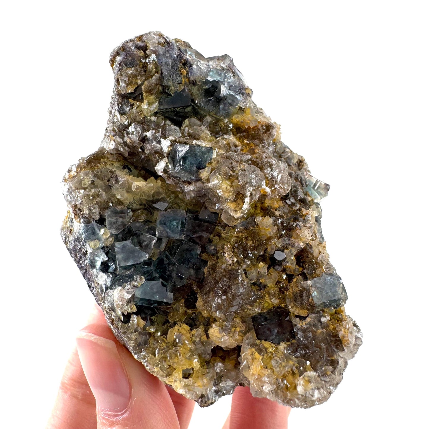Okorusu Fluorite | blue crystal cluster, mineral specimen from Namibia