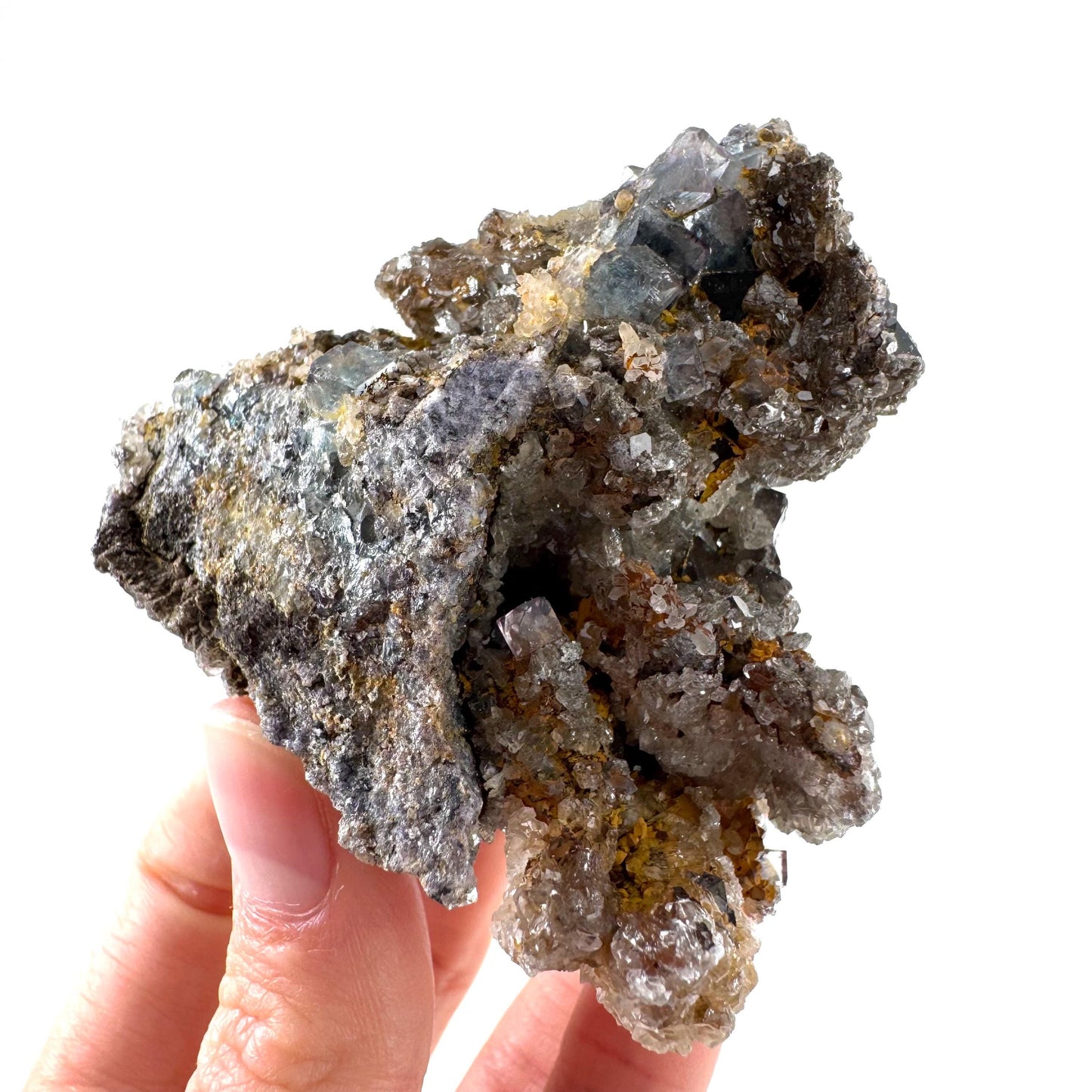 Okorusu Fluorite | blue crystal cluster, mineral specimen from Namibia