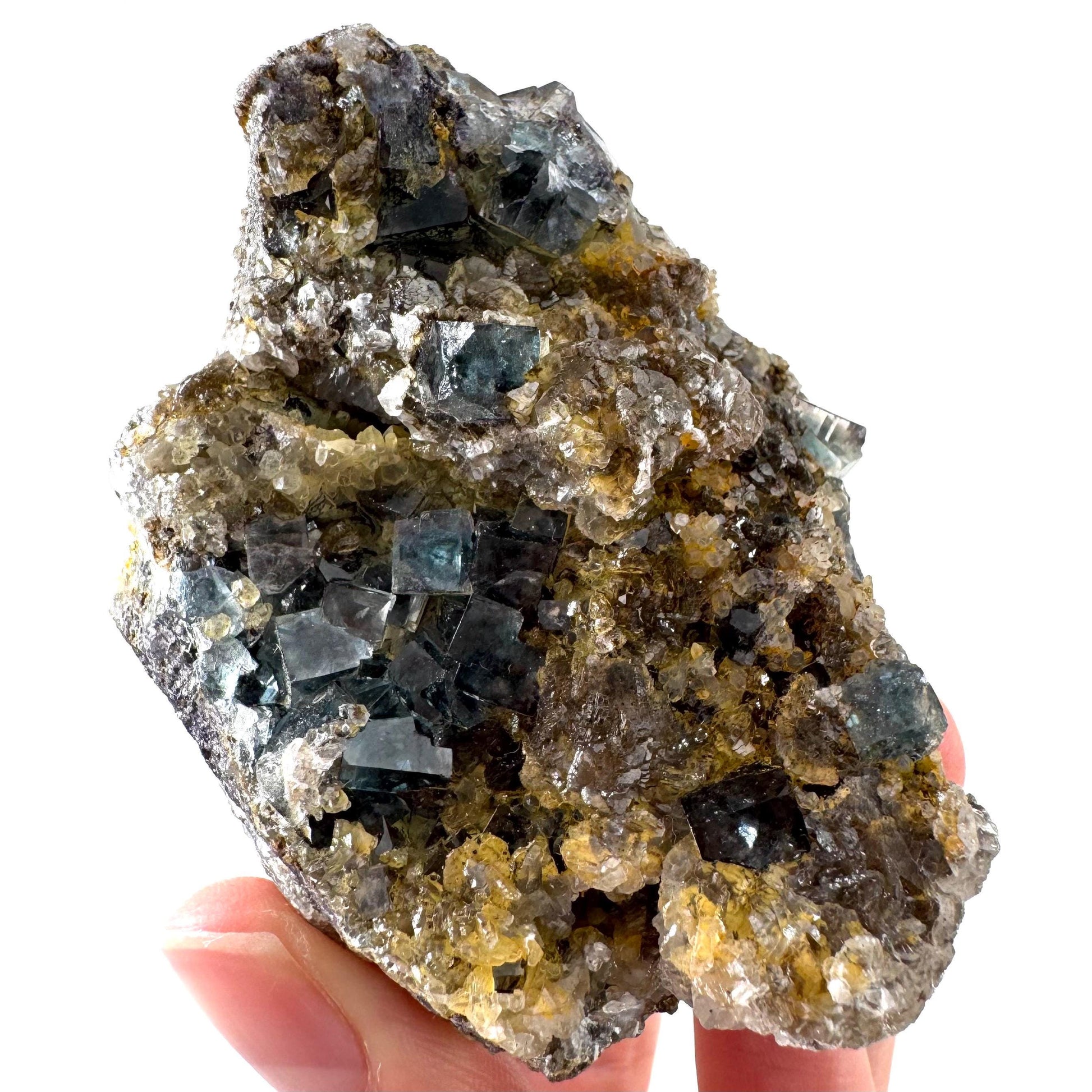 Okorusu Fluorite | blue crystal cluster, mineral specimen from Namibia