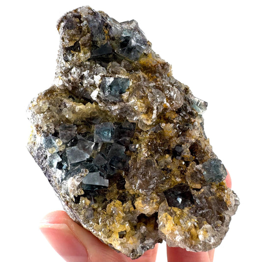 Okorusu Fluorite | blue crystal cluster, mineral specimen from Namibia