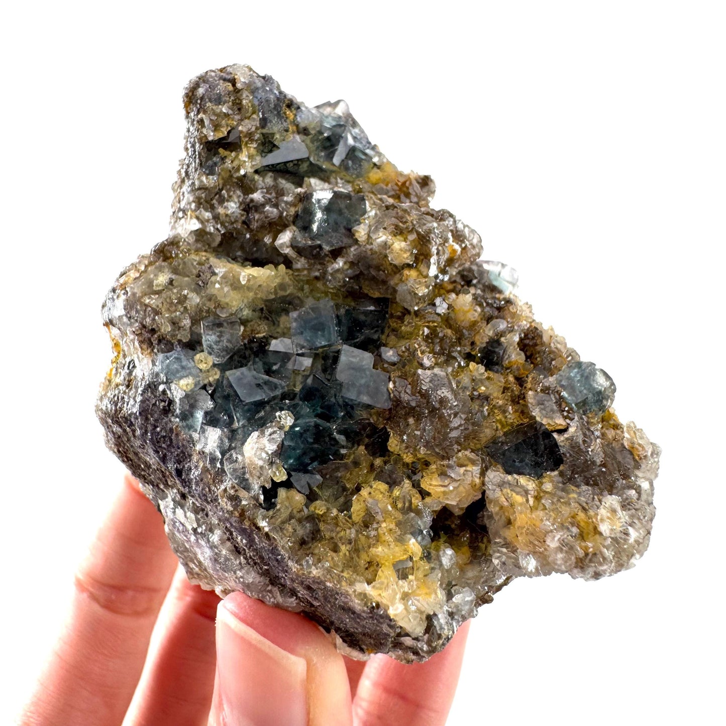 Okorusu Fluorite | blue crystal cluster, mineral specimen from Namibia