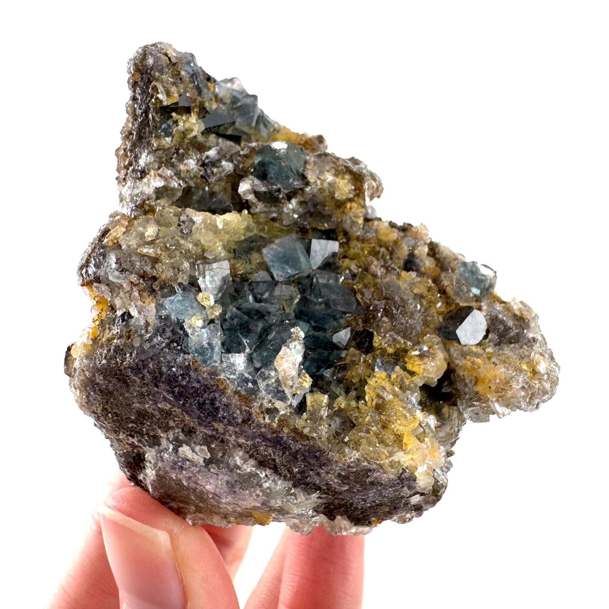 Okorusu Fluorite | blue crystal cluster, mineral specimen from Namibia