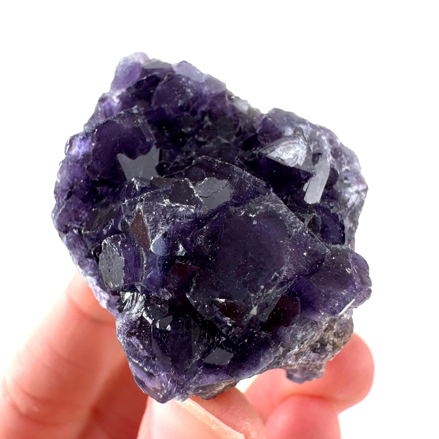 Okorusu Fluorite | purple crystal cluster, mineral specimen from Namibia