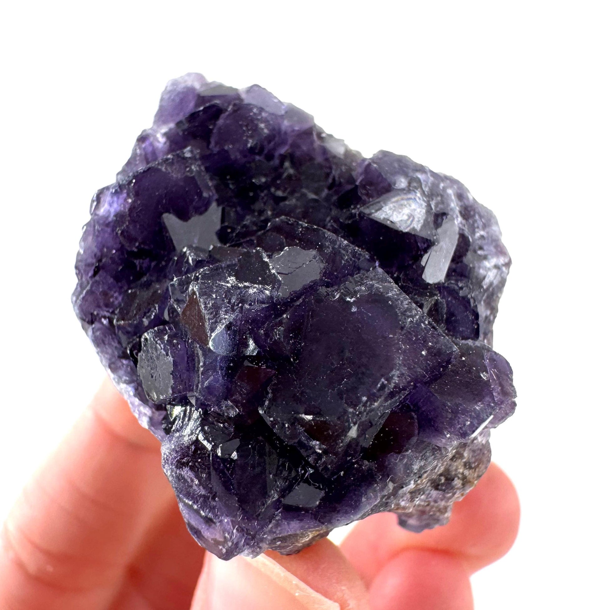Okorusu Fluorite | purple crystal cluster, mineral specimen from Namibia