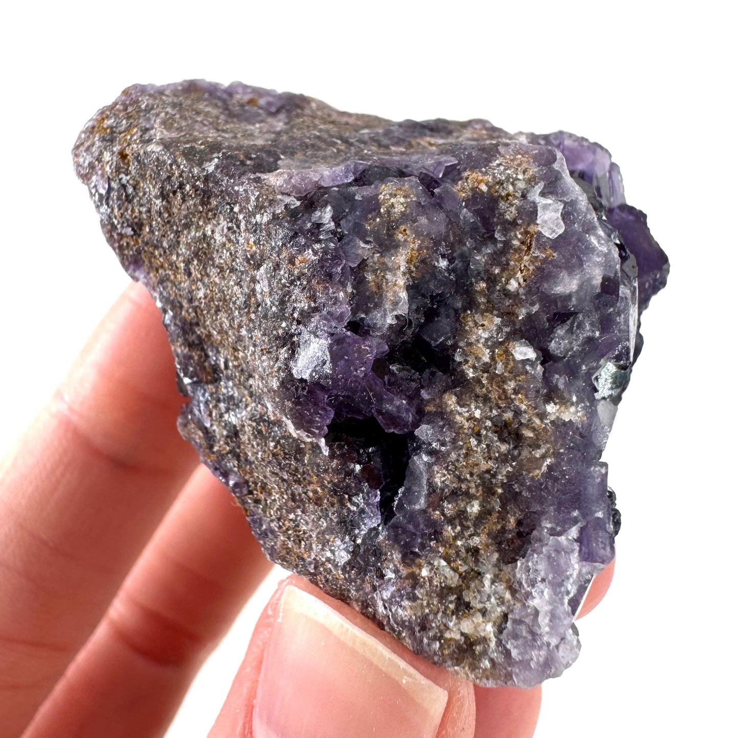 Okorusu Fluorite | purple crystal cluster, mineral specimen from Namibia